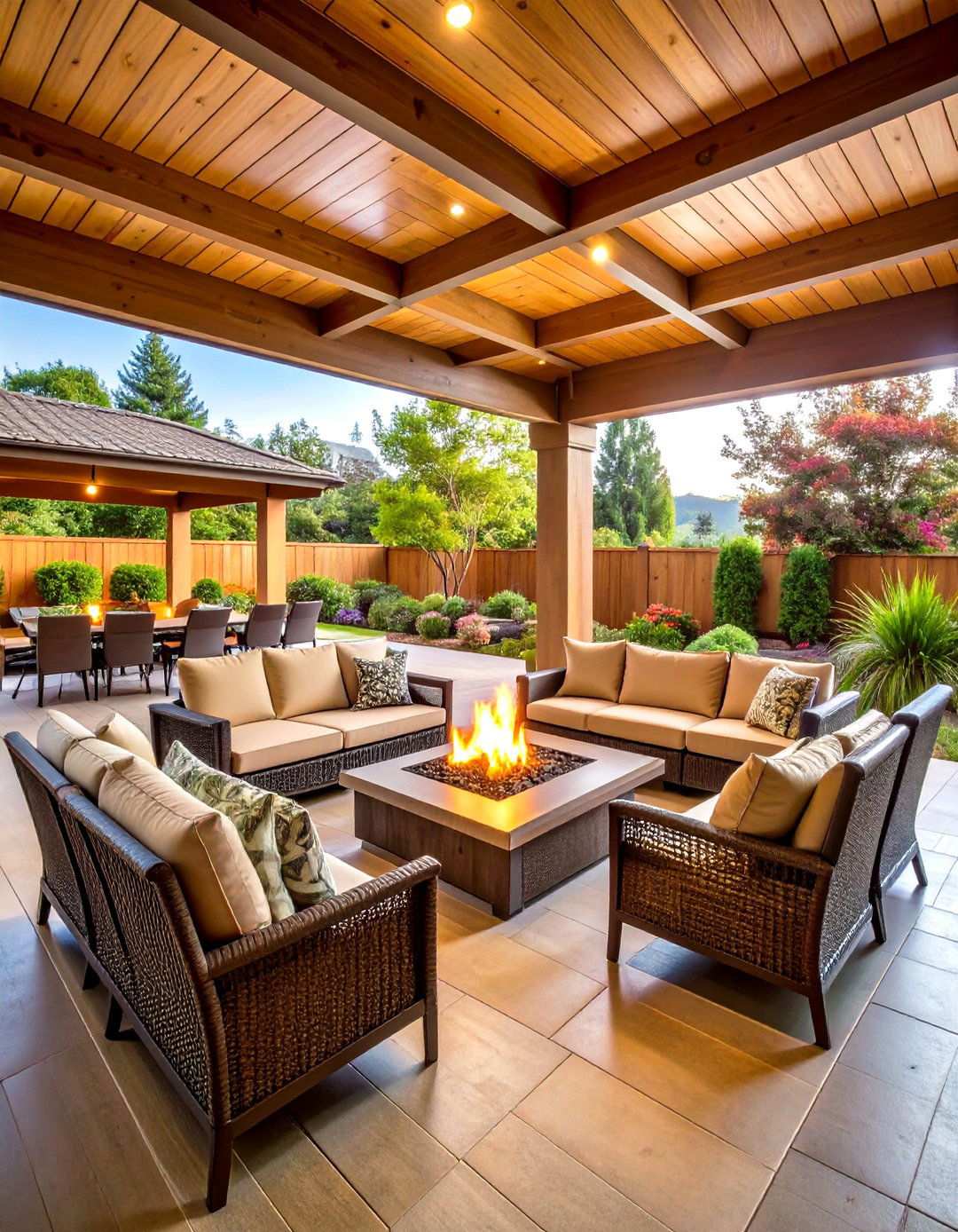 Fire Pit Lanai for Year Round Comfort - 24 Lanai Porch Ideas