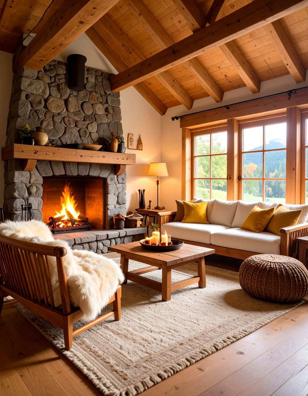 Fireplace Centered Viking Bedroom - 24 Viking Bedroom Ideas