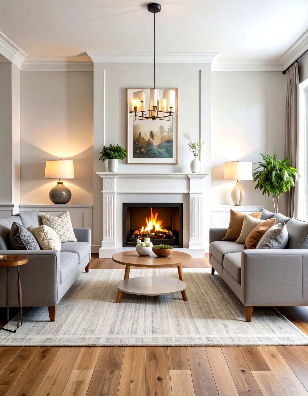 Fireplace Focal Point Living Room - 24 Transitional Living Room Ideas