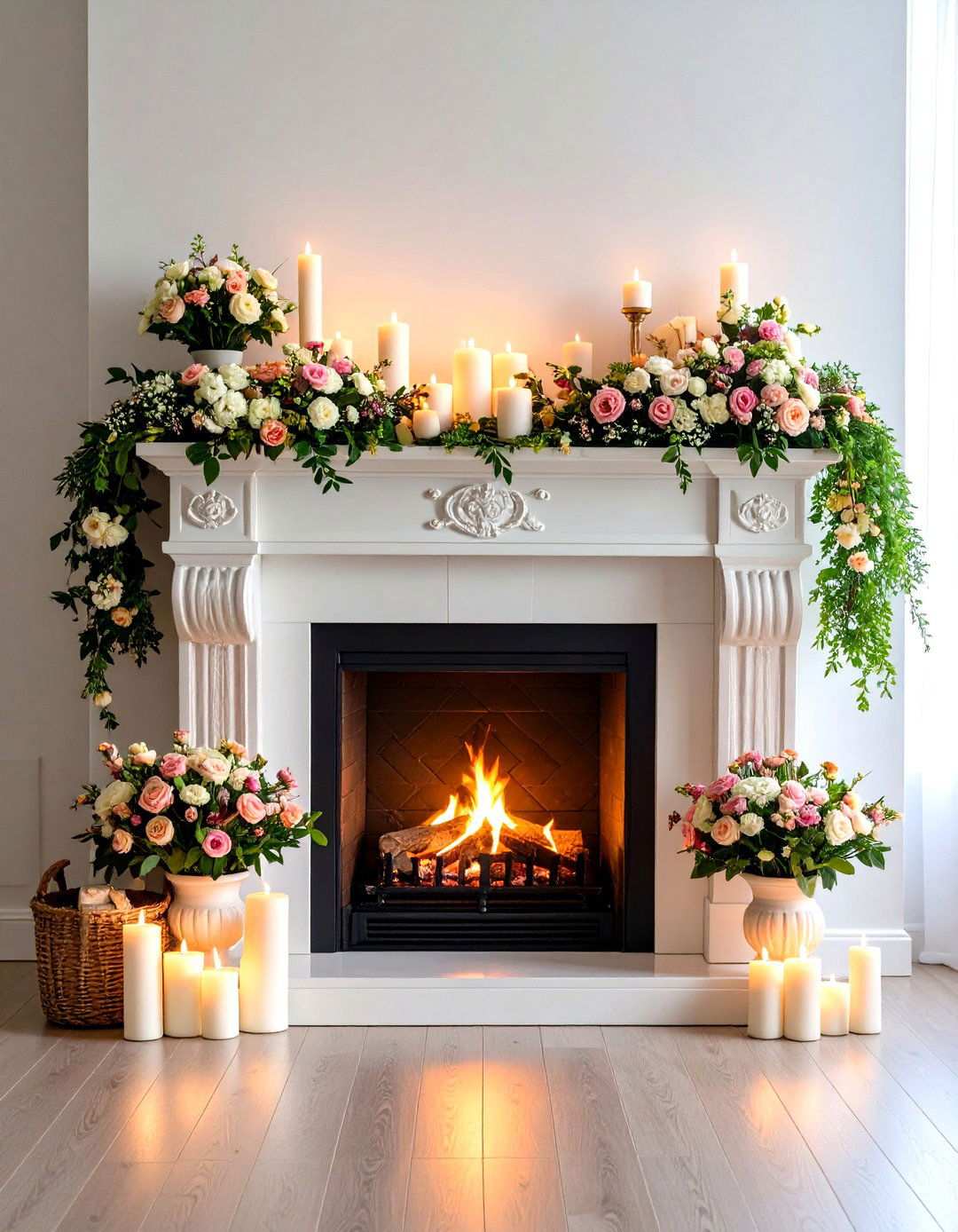 Fireplace Mantel Displays - 24 Wedding Backdrop Ideas