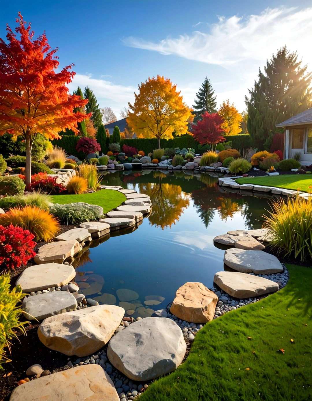 Flagstone Formal Border - 24 Pond Edging Ideas
