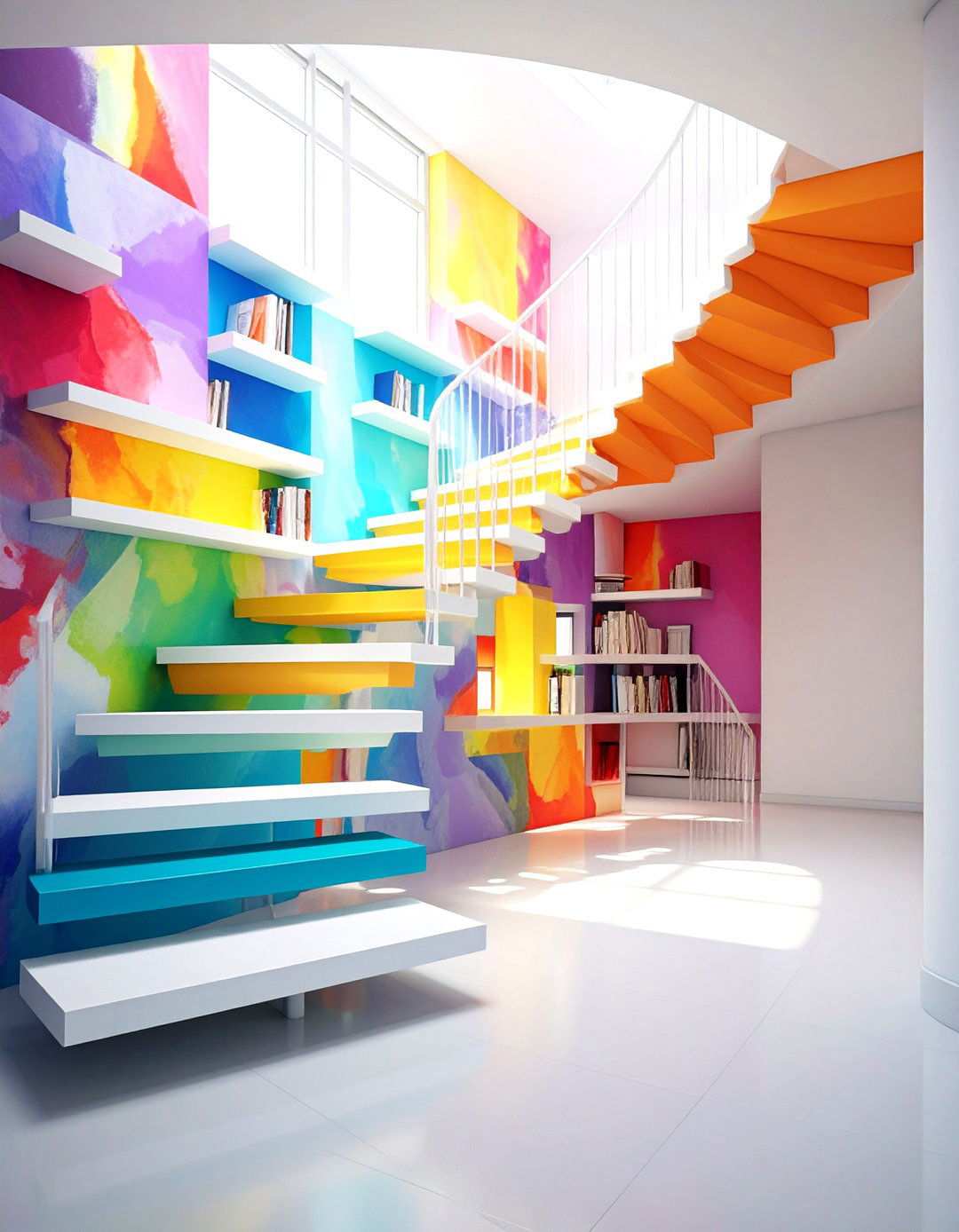 Floating Art Ledges - 24 Staircase Wall Ideas