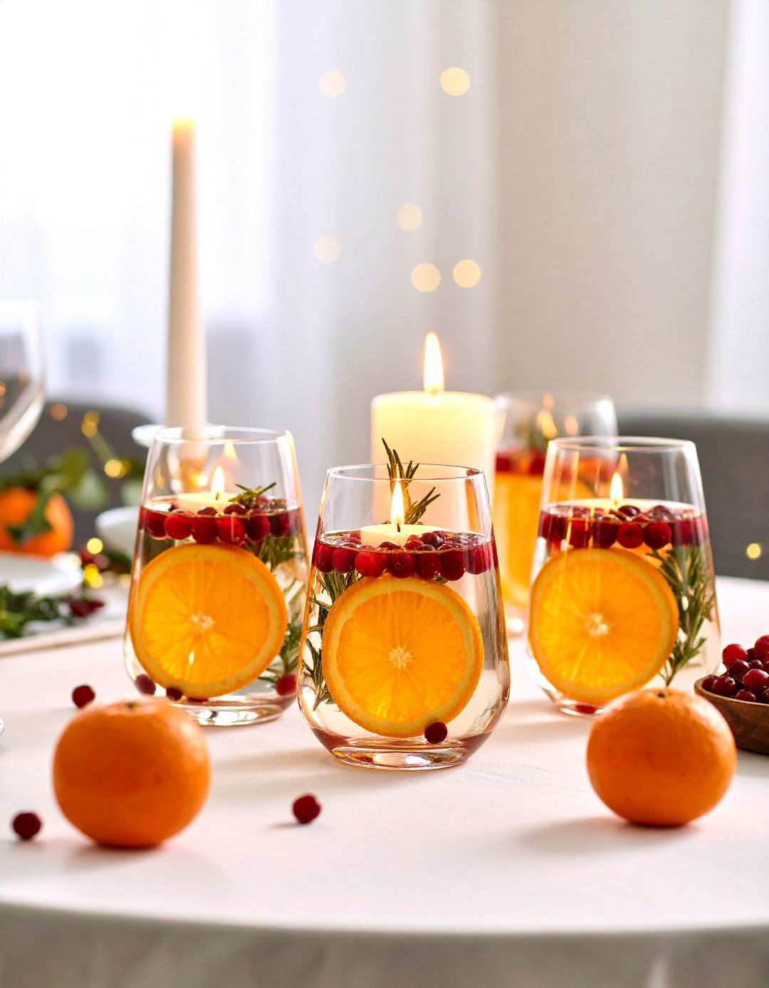 Floating Candle Arrangements - 24 Thanksgiving Centerpiece Ideas