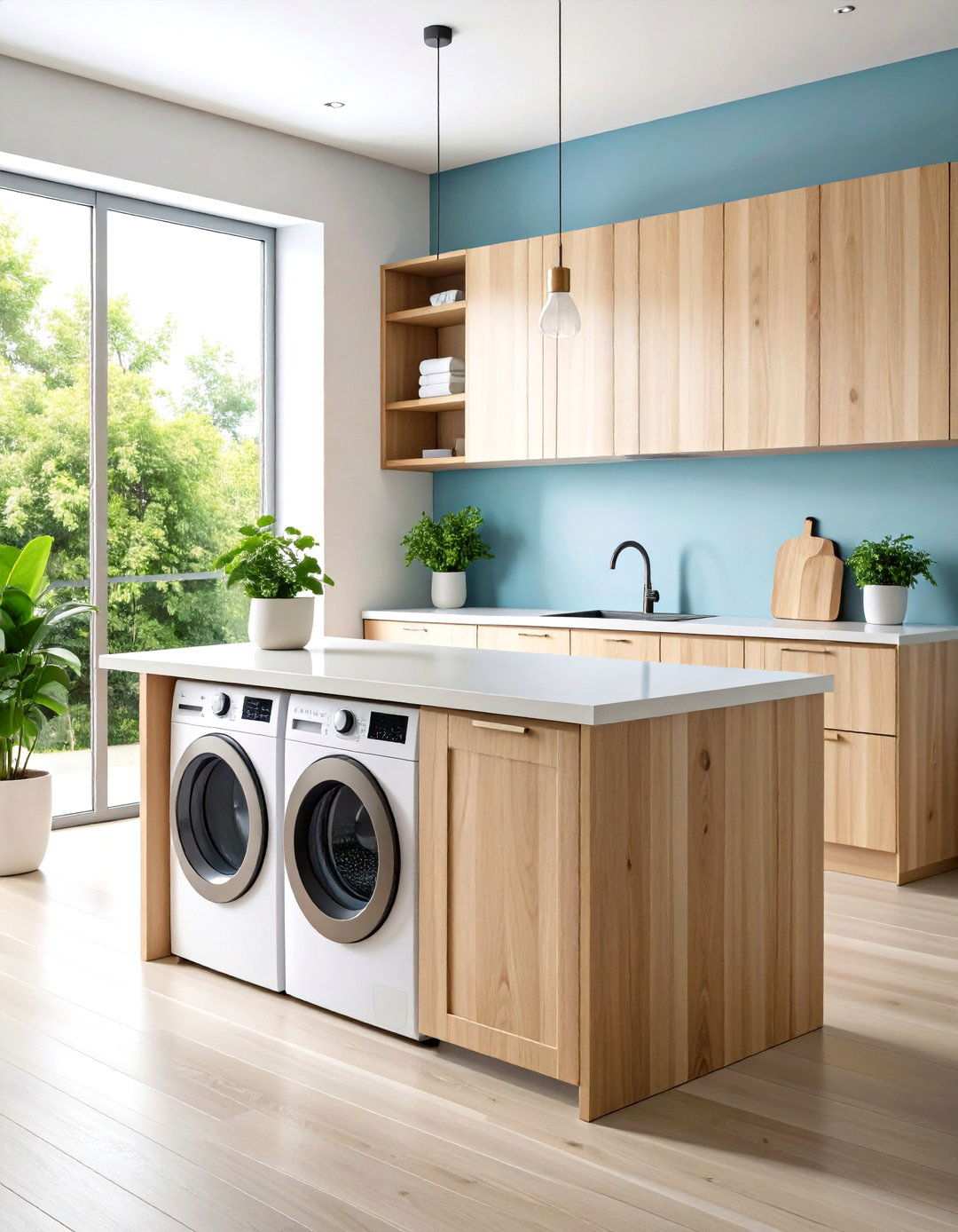 Floating Countertop Design - 24 Laundry Room Countertop Ideas
