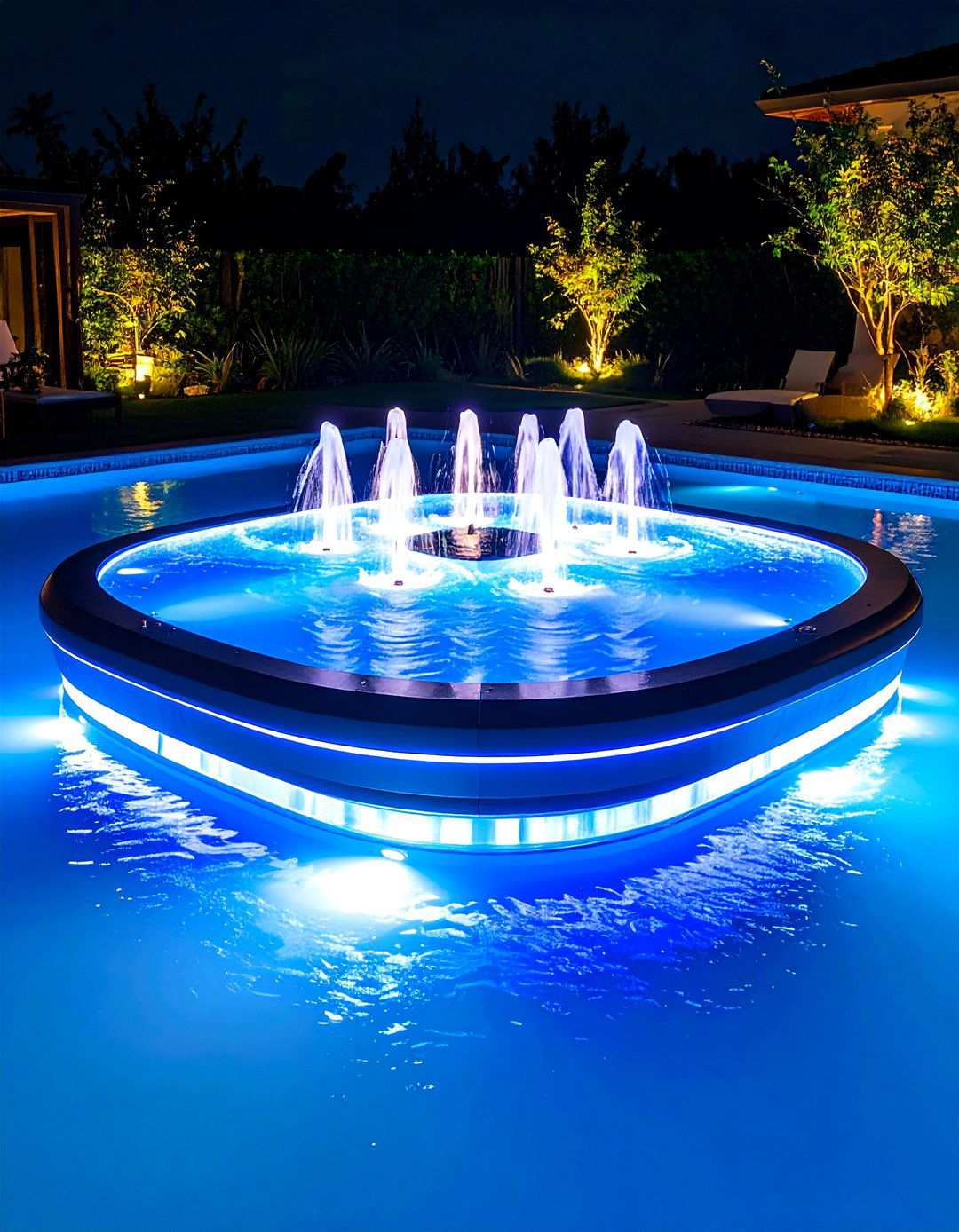 Floating Fountain Elements - 24 Pool Fountain Ideas