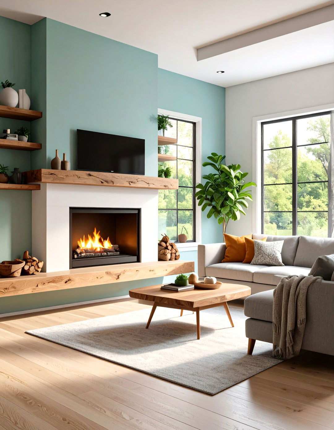 Floating Mantel Shelf Design - 24 Small Living Room Fireplace Ideas