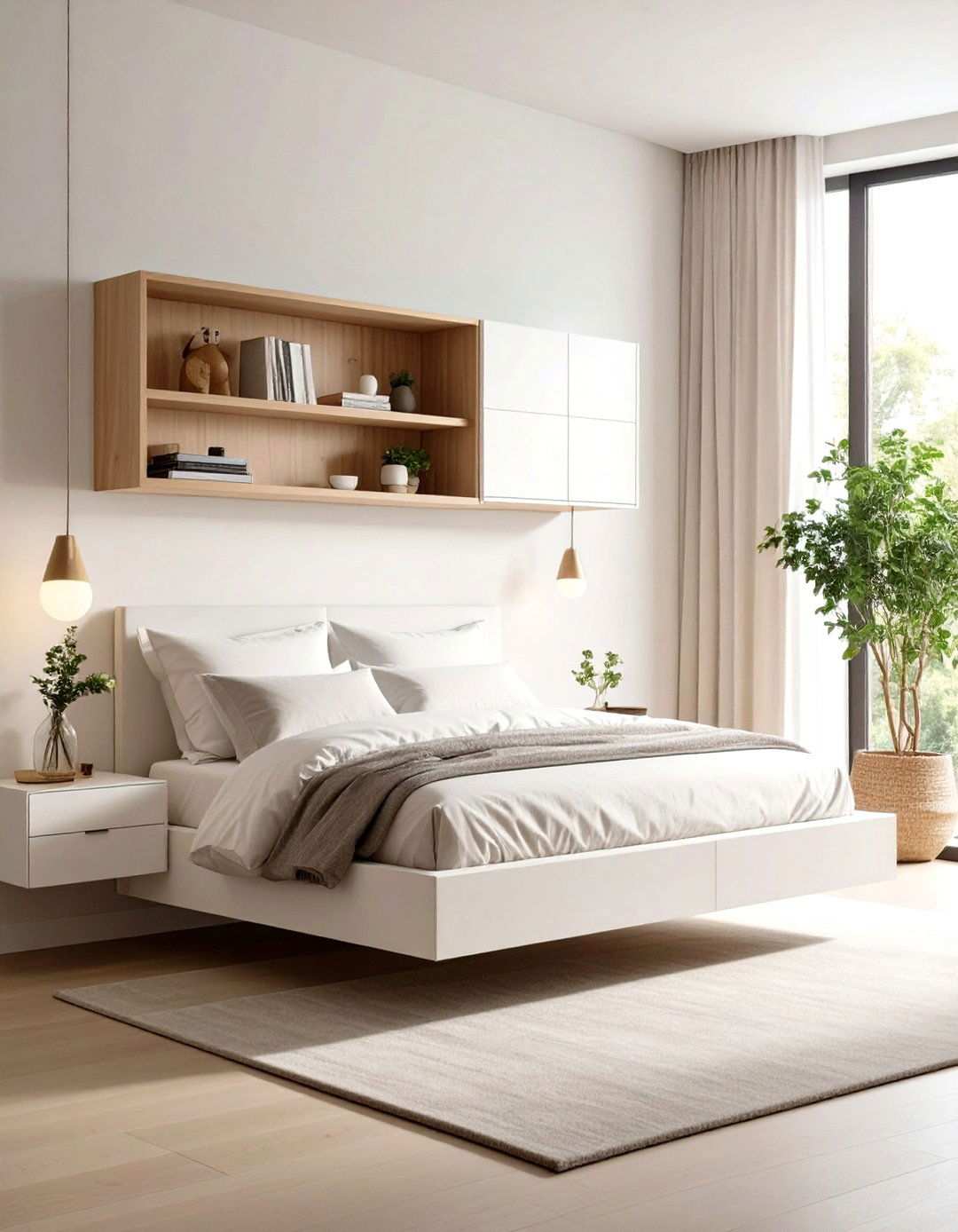 Floating Minimalist Nightstand - 24 Nightstand Ideas