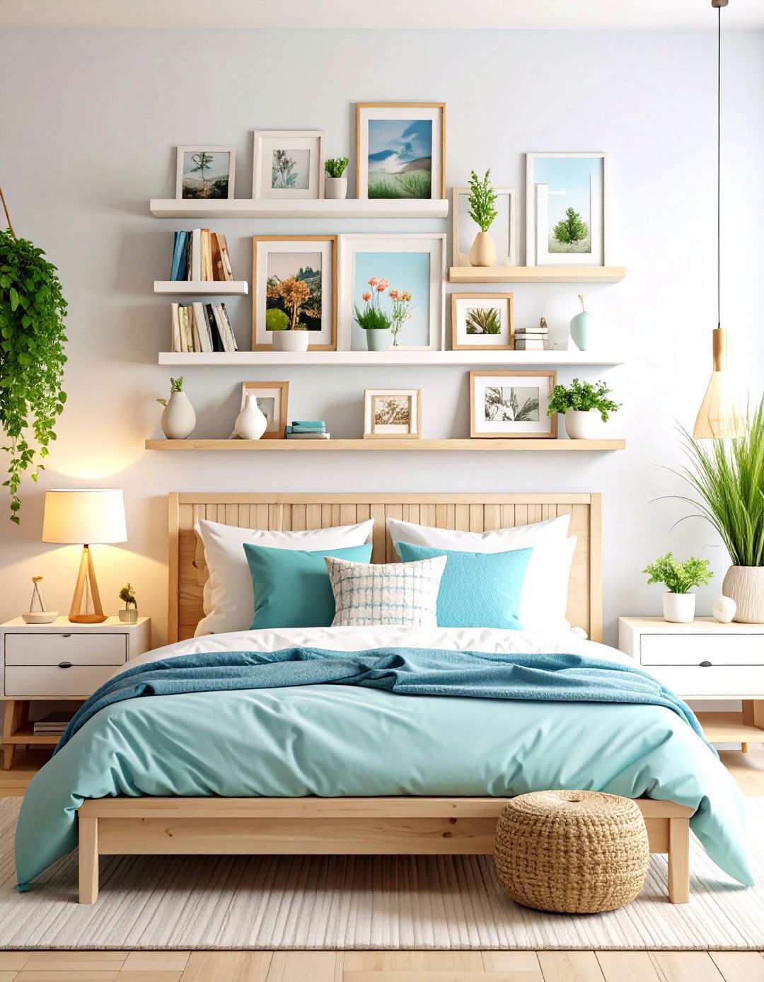 Floating Picture Ledge Display - 24 Photo Display Ideas