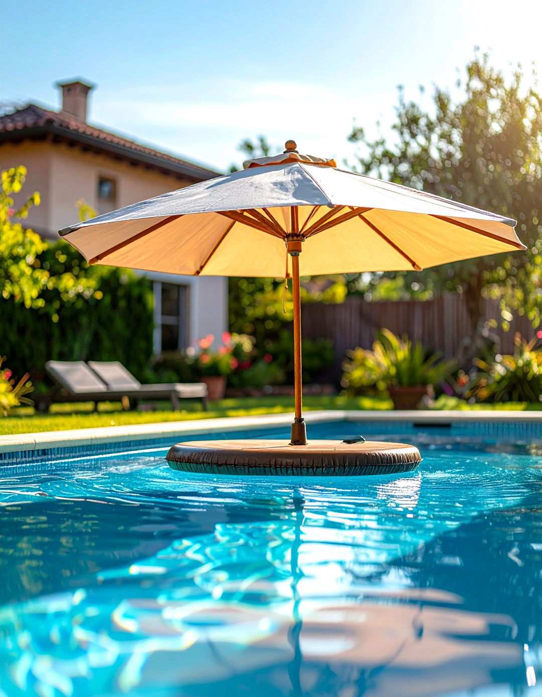 Floating Pool Umbrellas - 24 Pool Shade Ideas