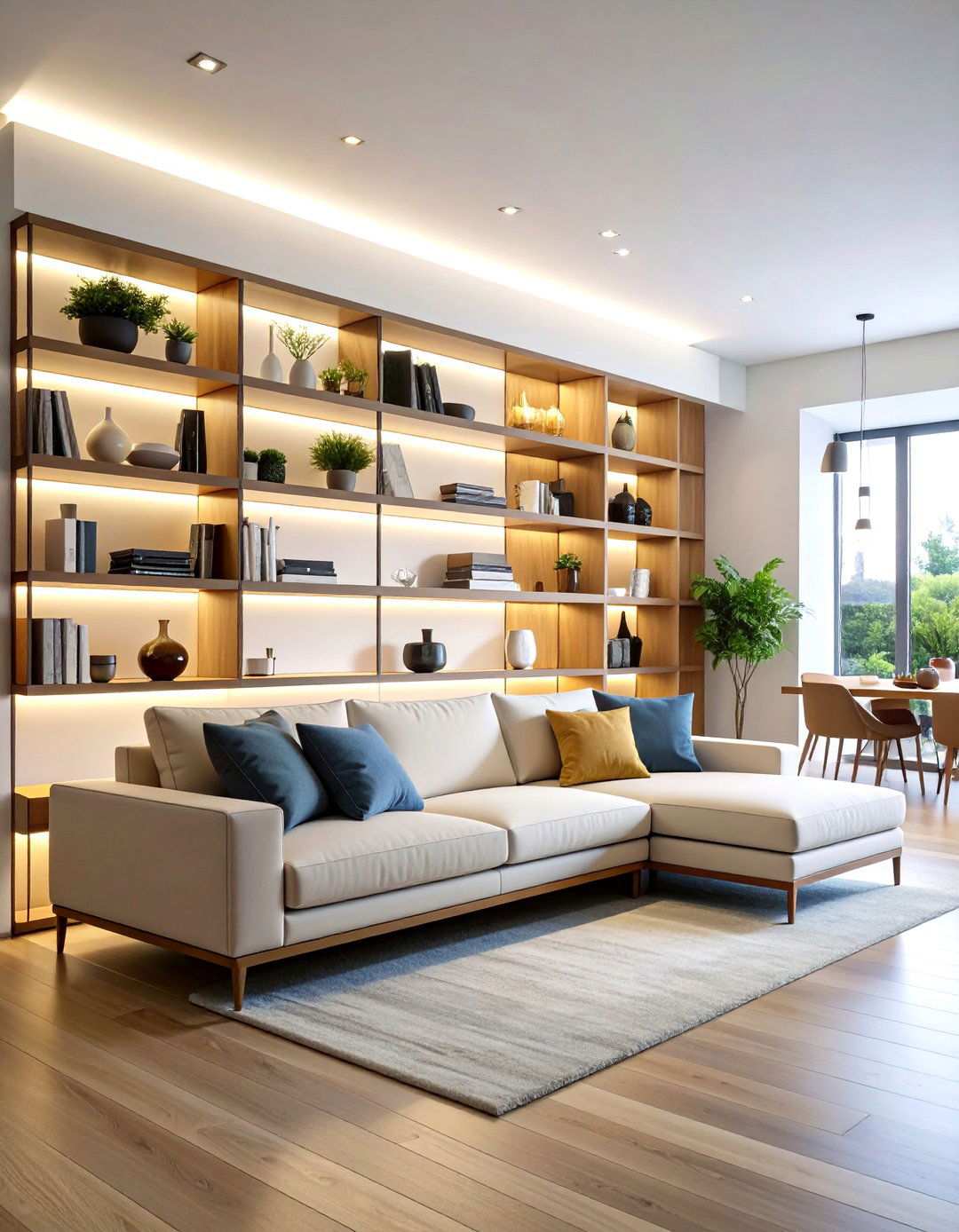 Floating Shelf Lighting Integration - 24 Living Room Wall Lighting Ideas