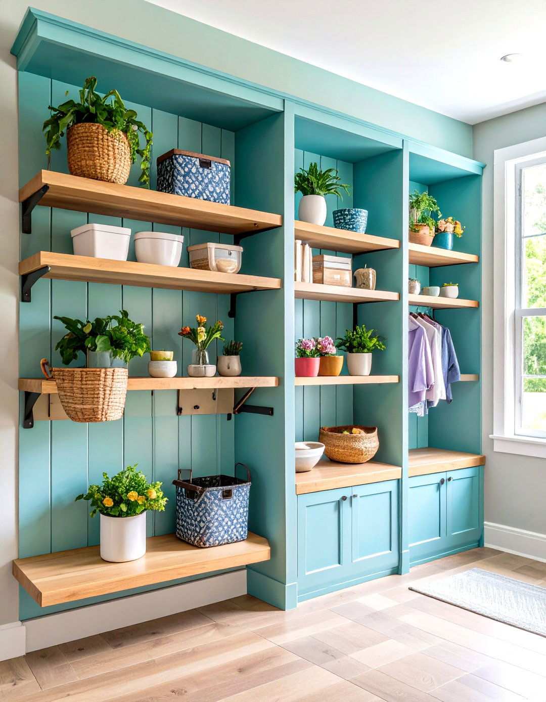 Floating Shelf Systems - 24 Mudroom Storage Ideas