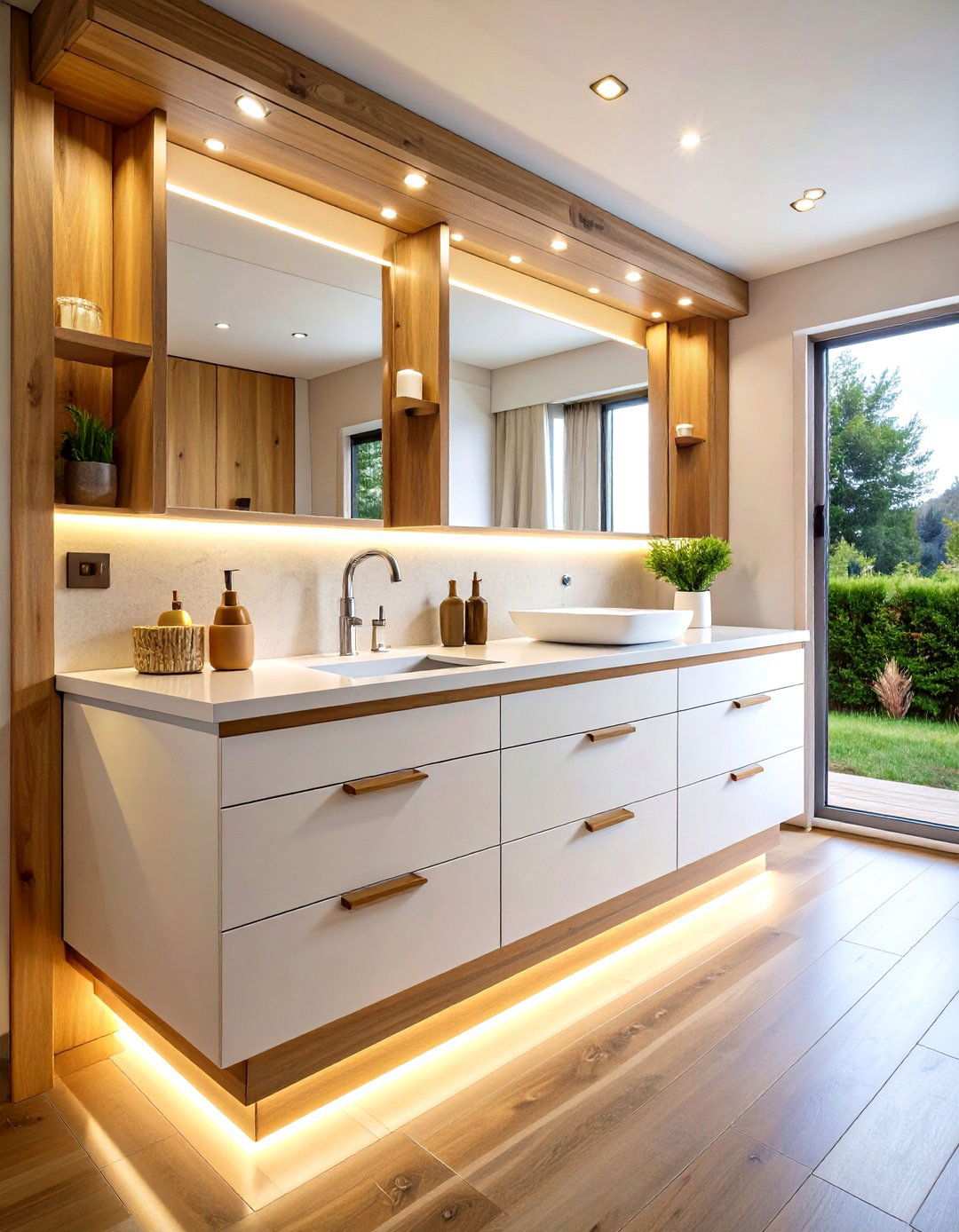 Floating Vanity Modern Minimalism - 24 Small Rv Bathroom Ideas