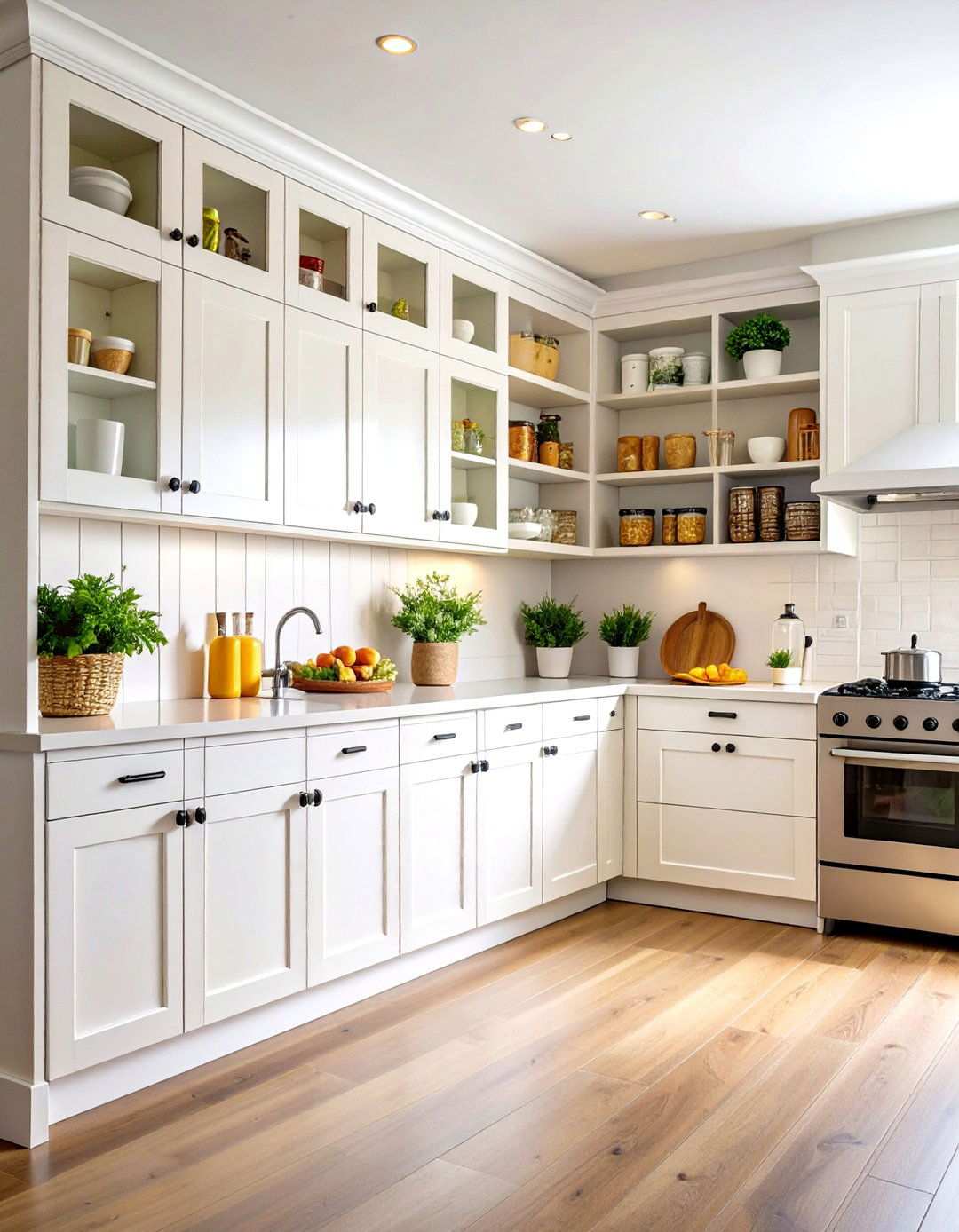 Floor to Ceiling Pantry Walls - 24 Kitchens Without Upper Cabinets