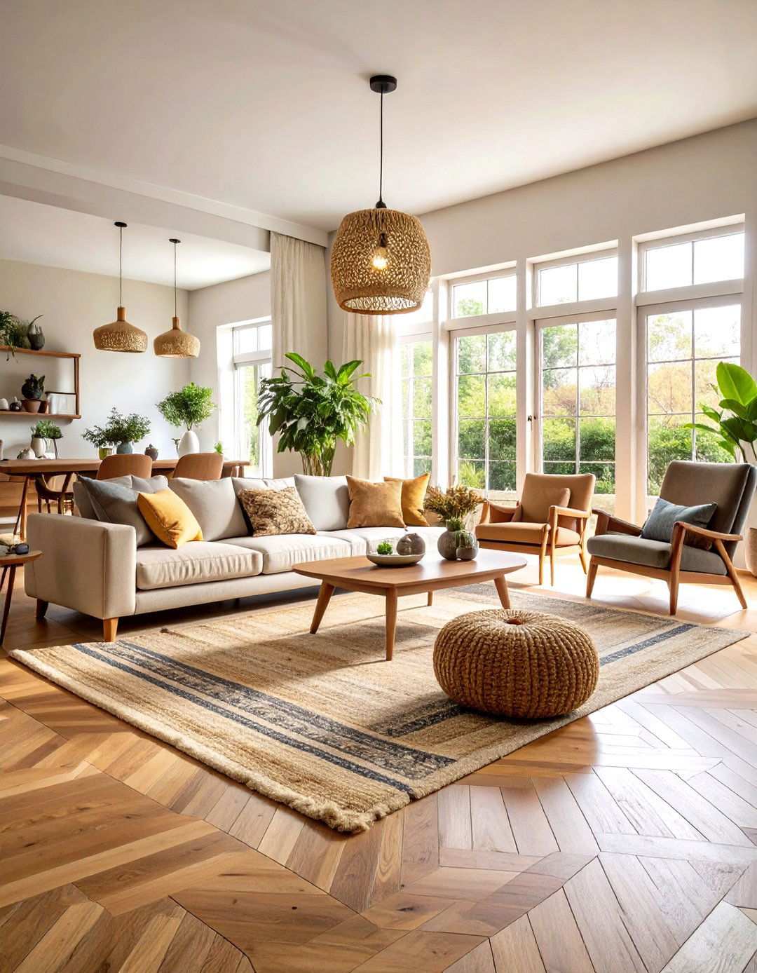 Flooring Choice Living Room - 24 Transitional Living Room Ideas