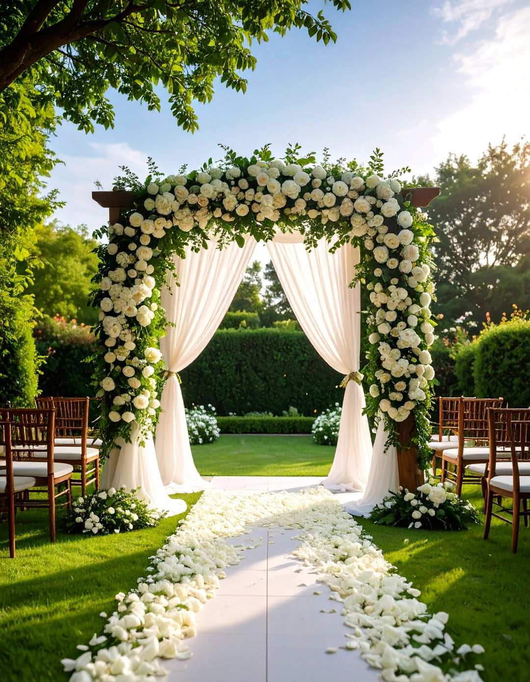 Floral Arch Wedding Entrance - 24 Wedding Entrance Ideas