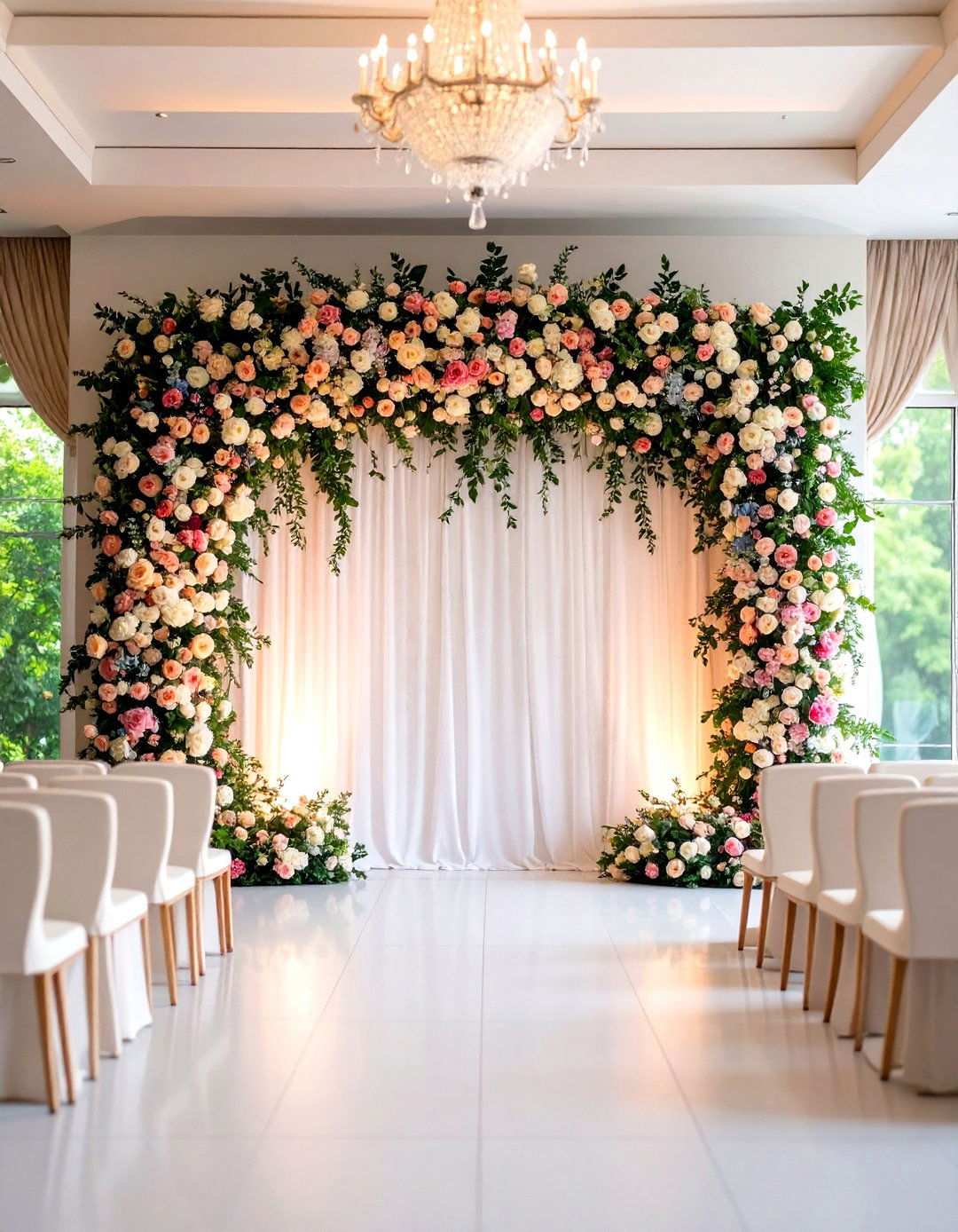 Floral Wall Backdrops - 24 Wedding Backdrop Ideas