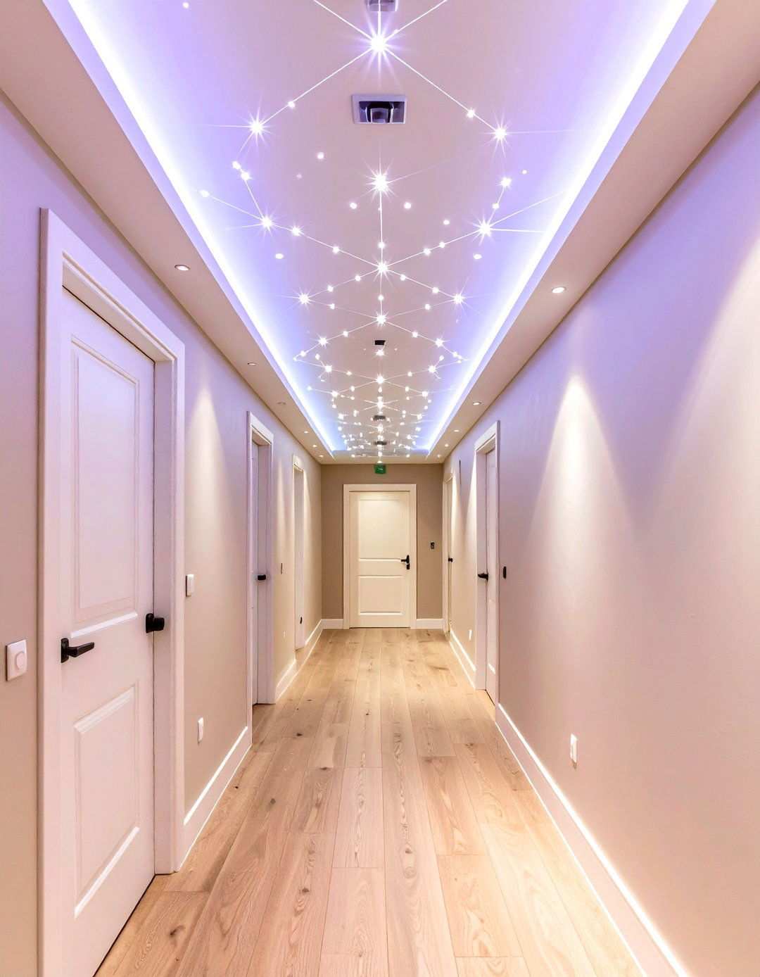 Flush Mount Constellation Pattern - 24 Narrow Hallway Lighting Ideas