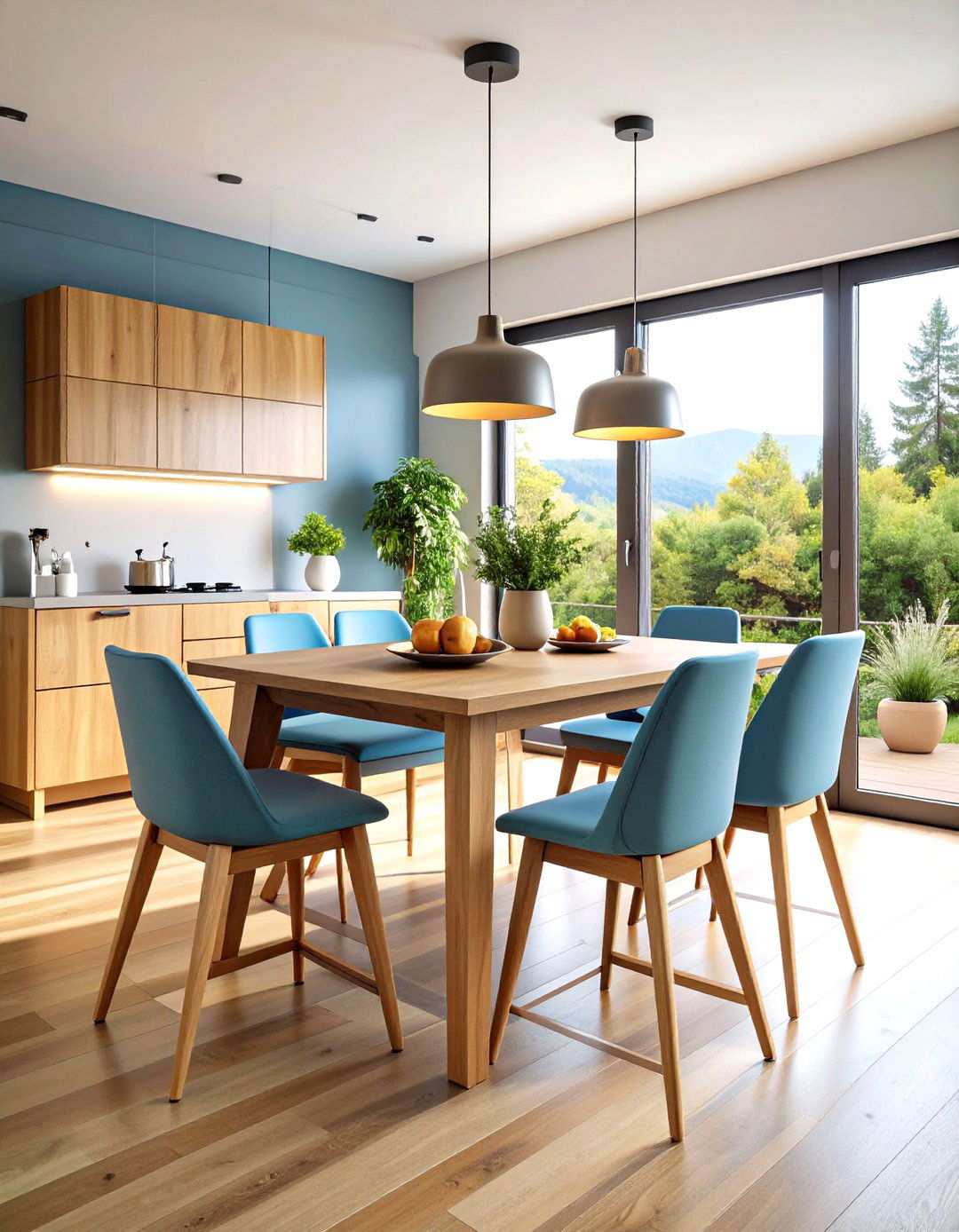 Fold Down Dining Table with Wall Mount - 24 One Room Cabin Interior Design Ideas