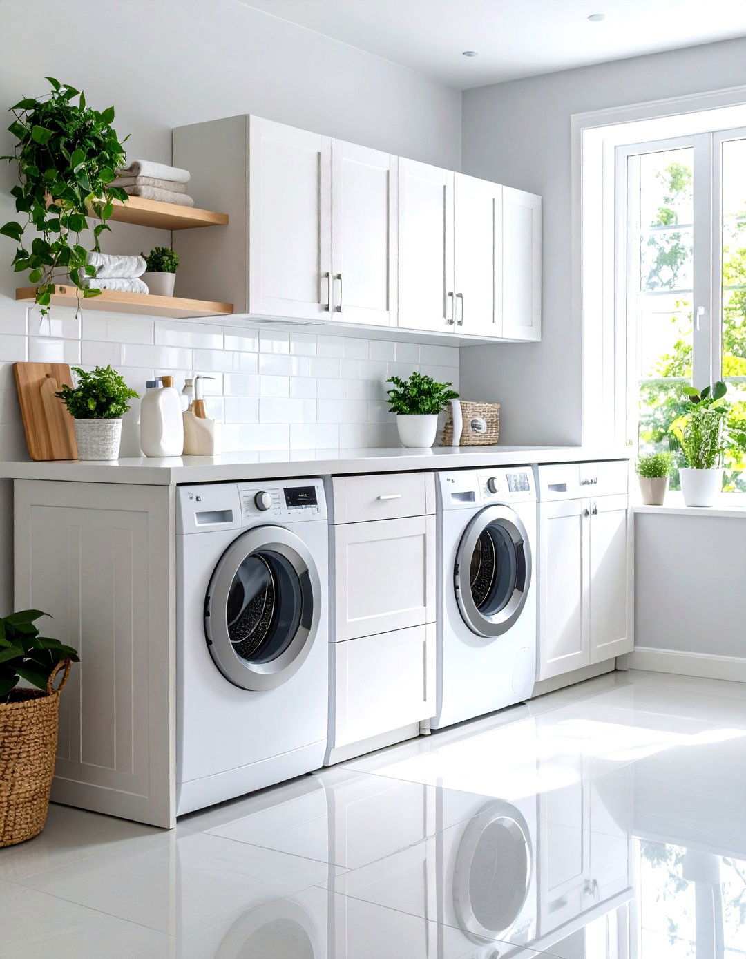 Fold Down Extension Countertop - 24 Laundry Room Countertop Ideas