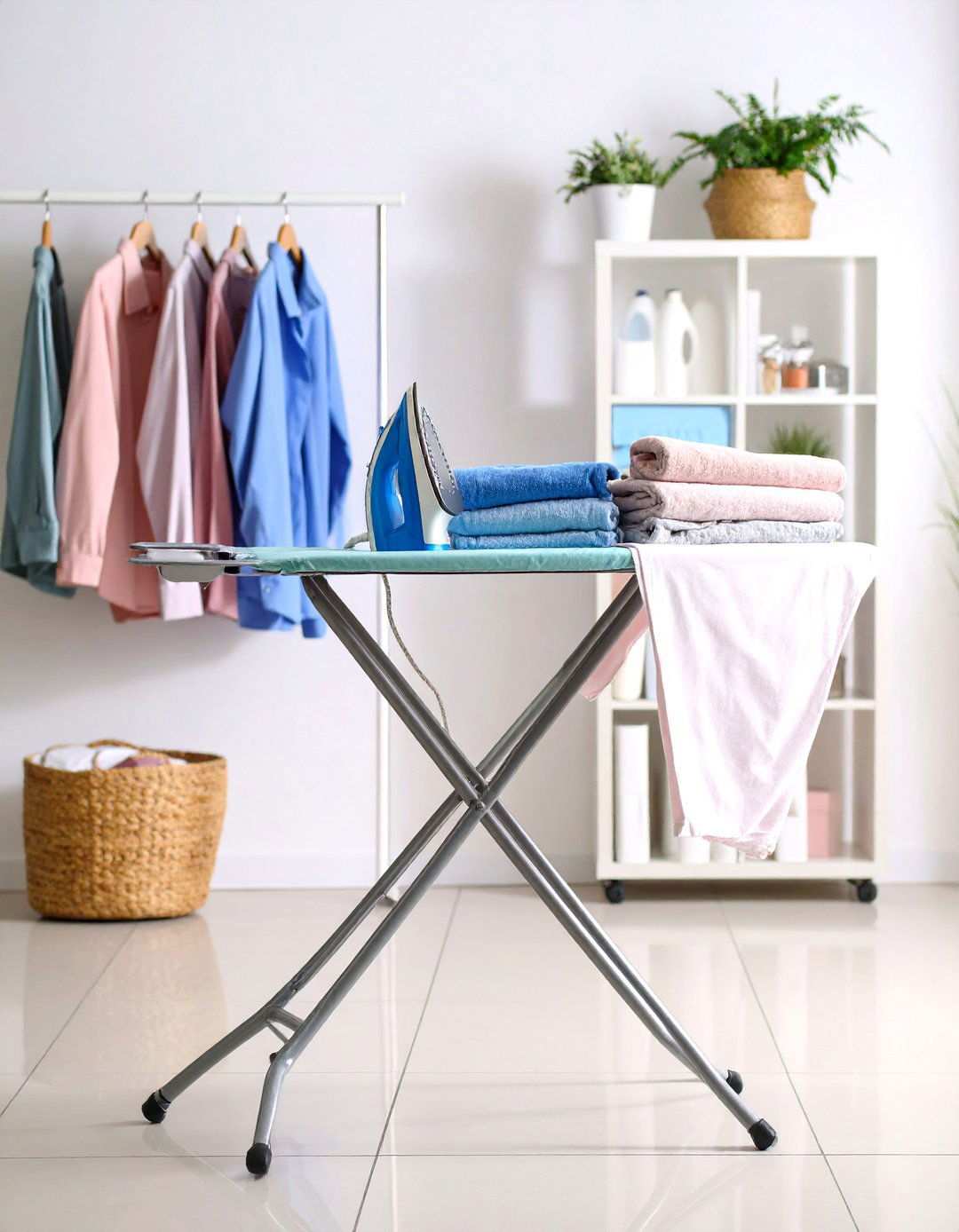 Fold Down Ironing Station - 24 Small Utility Room Ideas
