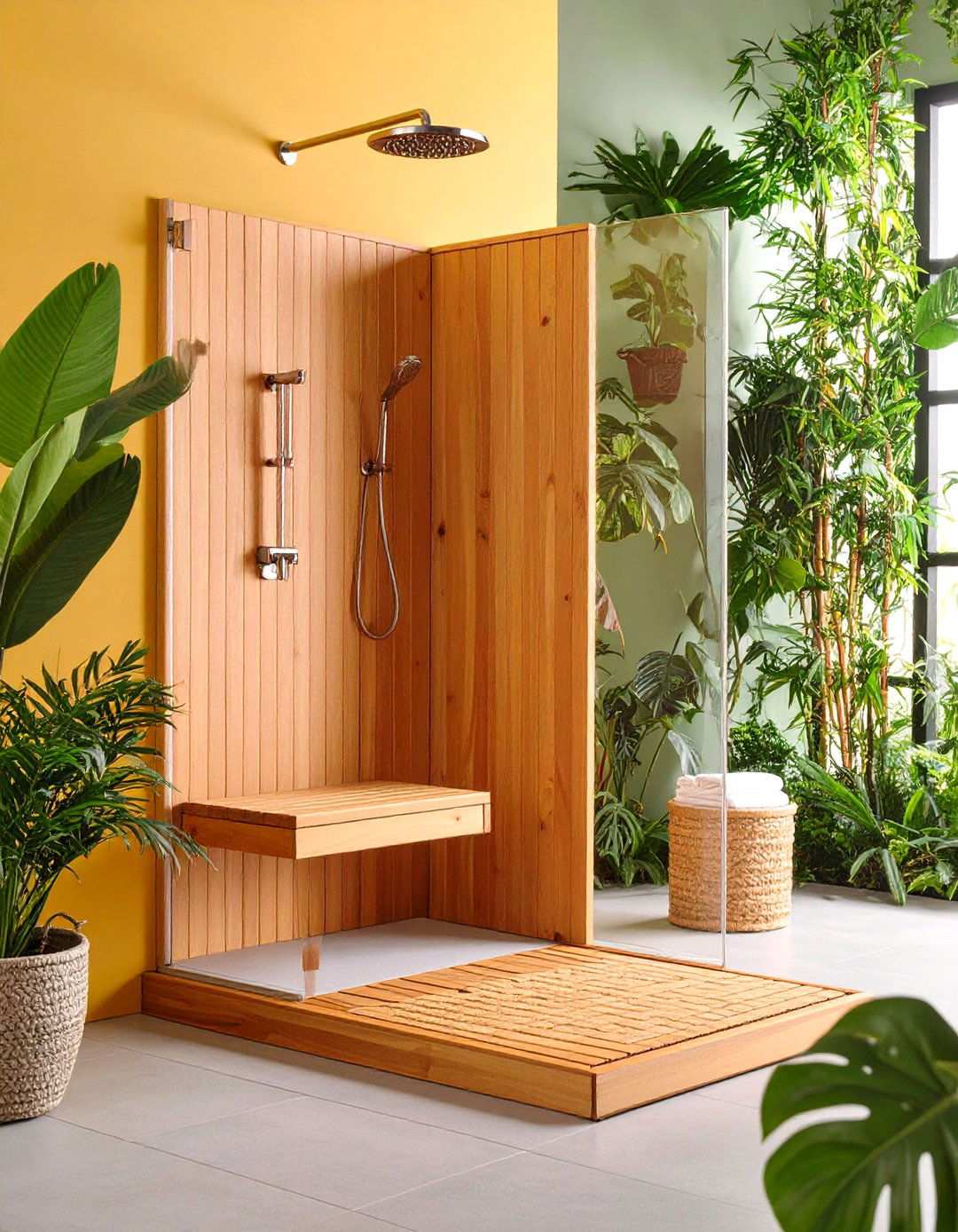 Fold Down Shower Seating - 24 Small Shower Ideas