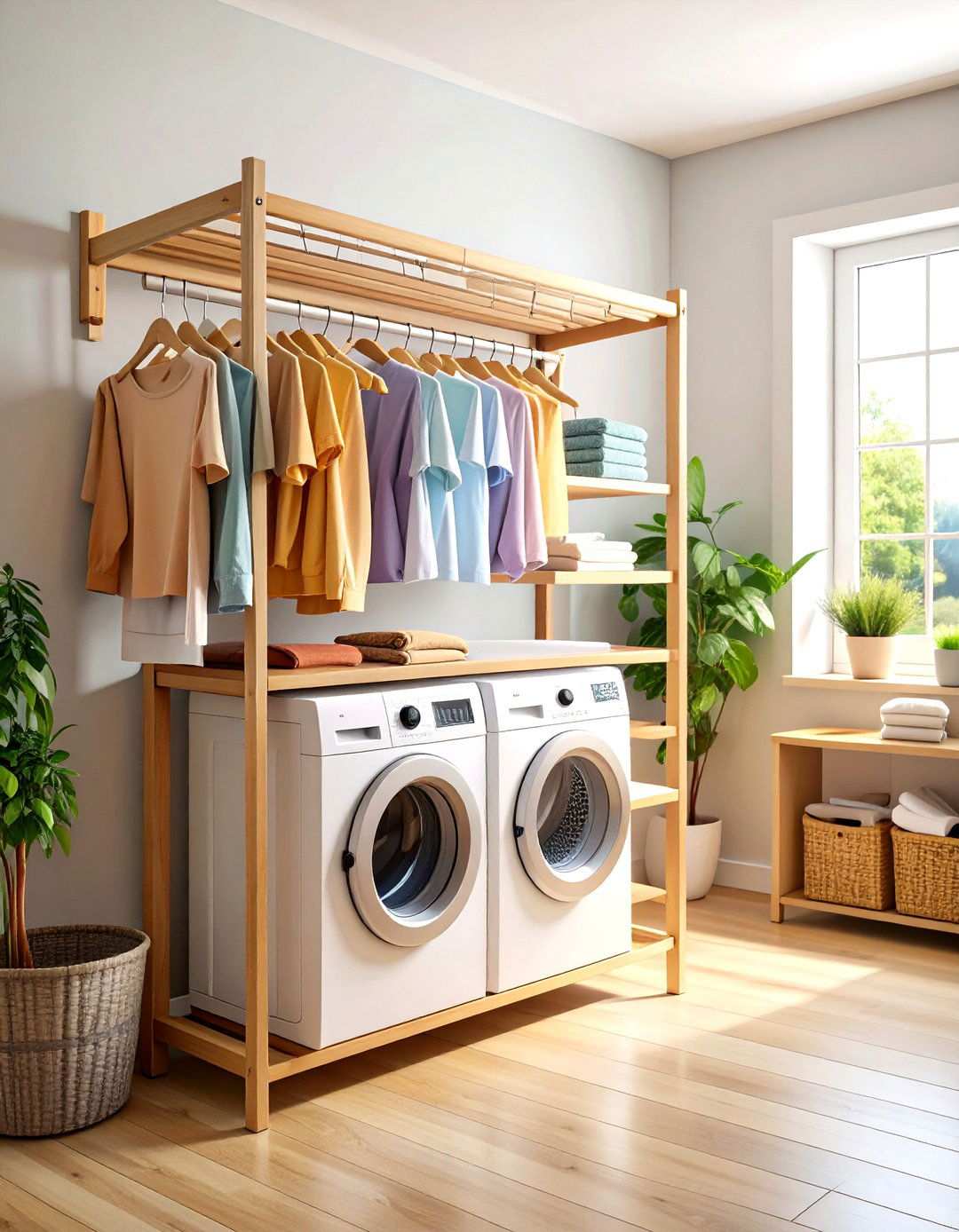 Fold Down Wall Mounted Rack - 24 Laundry Room Drying Rack Ideas