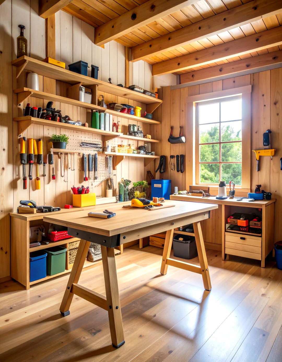 Fold Down Work Surface Solutions - 24 Shed Organization Ideas