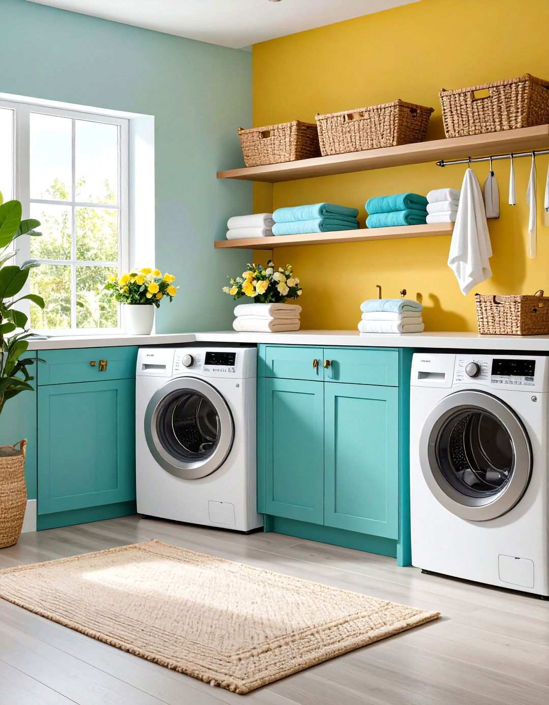 Folding Station Mudroom Laundry Design - 24 Mudroom Laundry Room Ideas