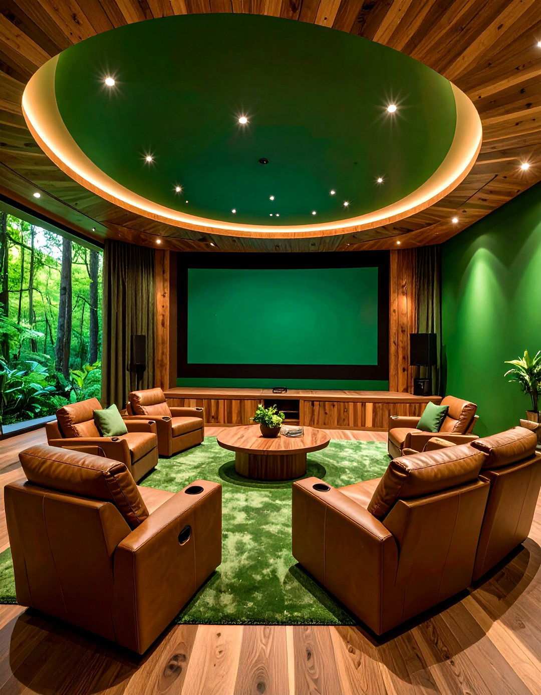 Forest Green Natural Sanctuary - 24 Home Theater Paint Colors