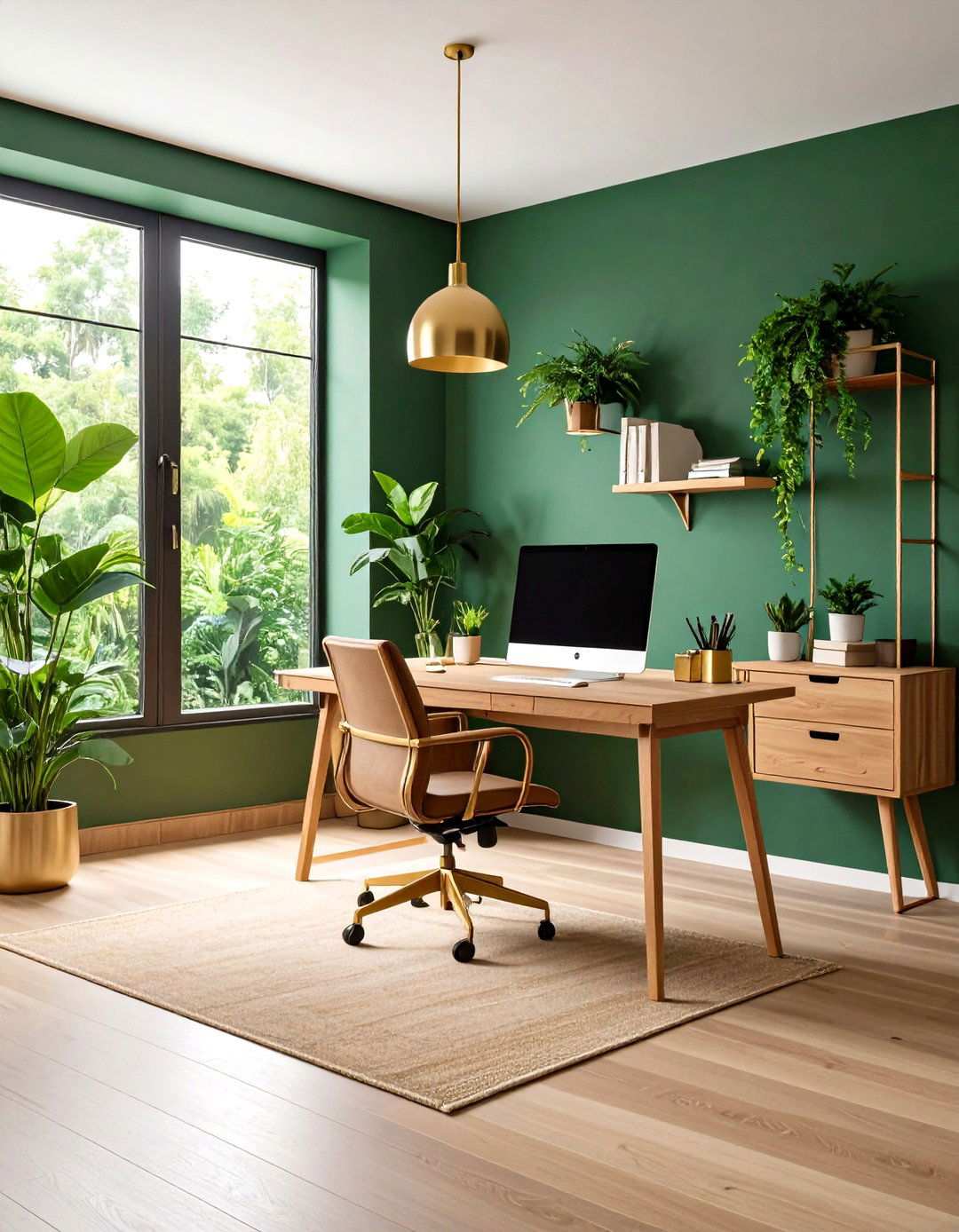 Forest Green Nature Connection - 24 Home Office Paint Colors