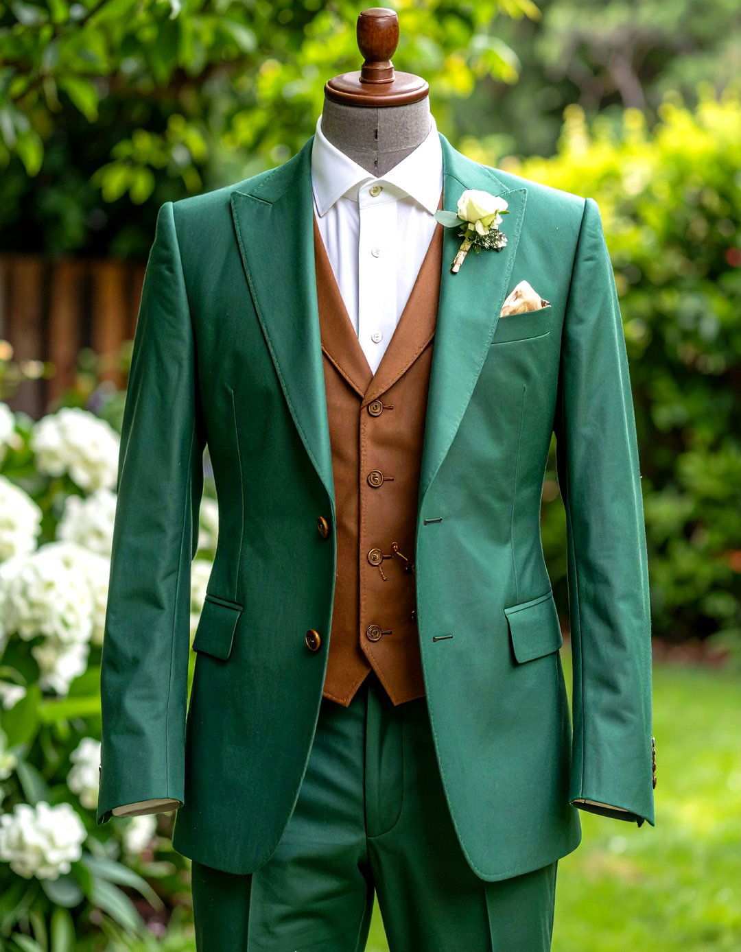 Forest Green Vintage Inspired Suit - 24 Men's Wedding Outfit Ideas