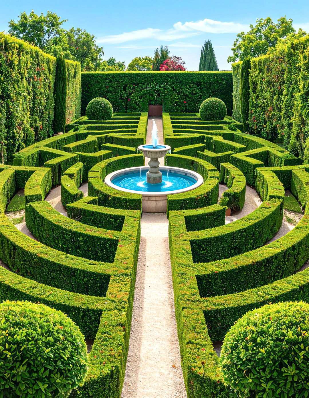 Formal Box Hedge Maze Garden - 24 Italian Garden Design Ideas