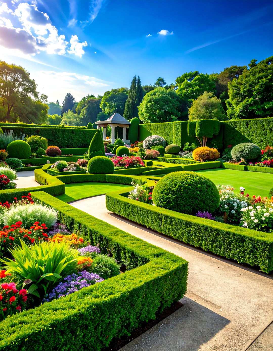 Formal Boxwood Terraced Garden - 24 Tiered Garden Ideas