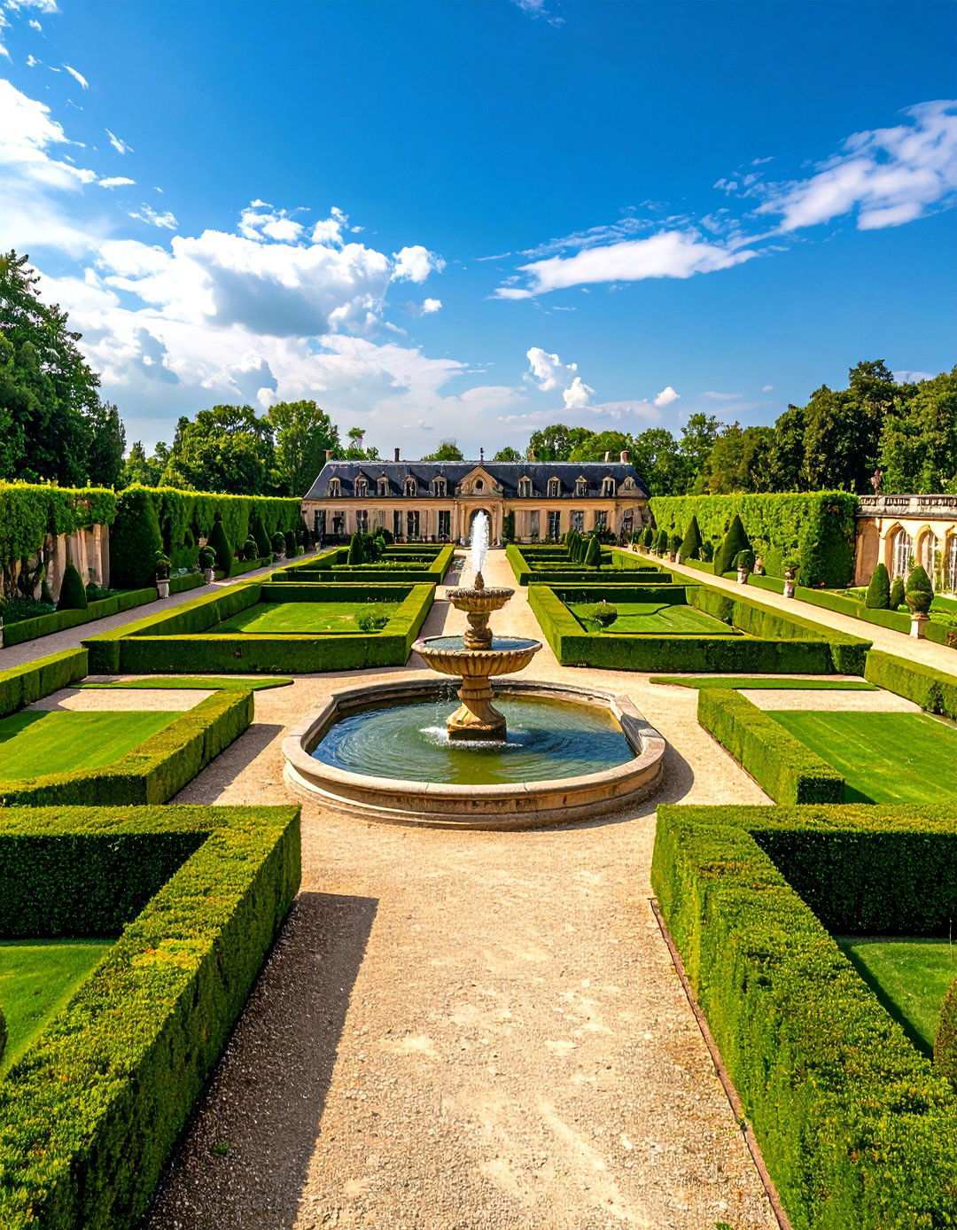Formal French Garden Estate - 24 Large Backyard Landscaping Ideas