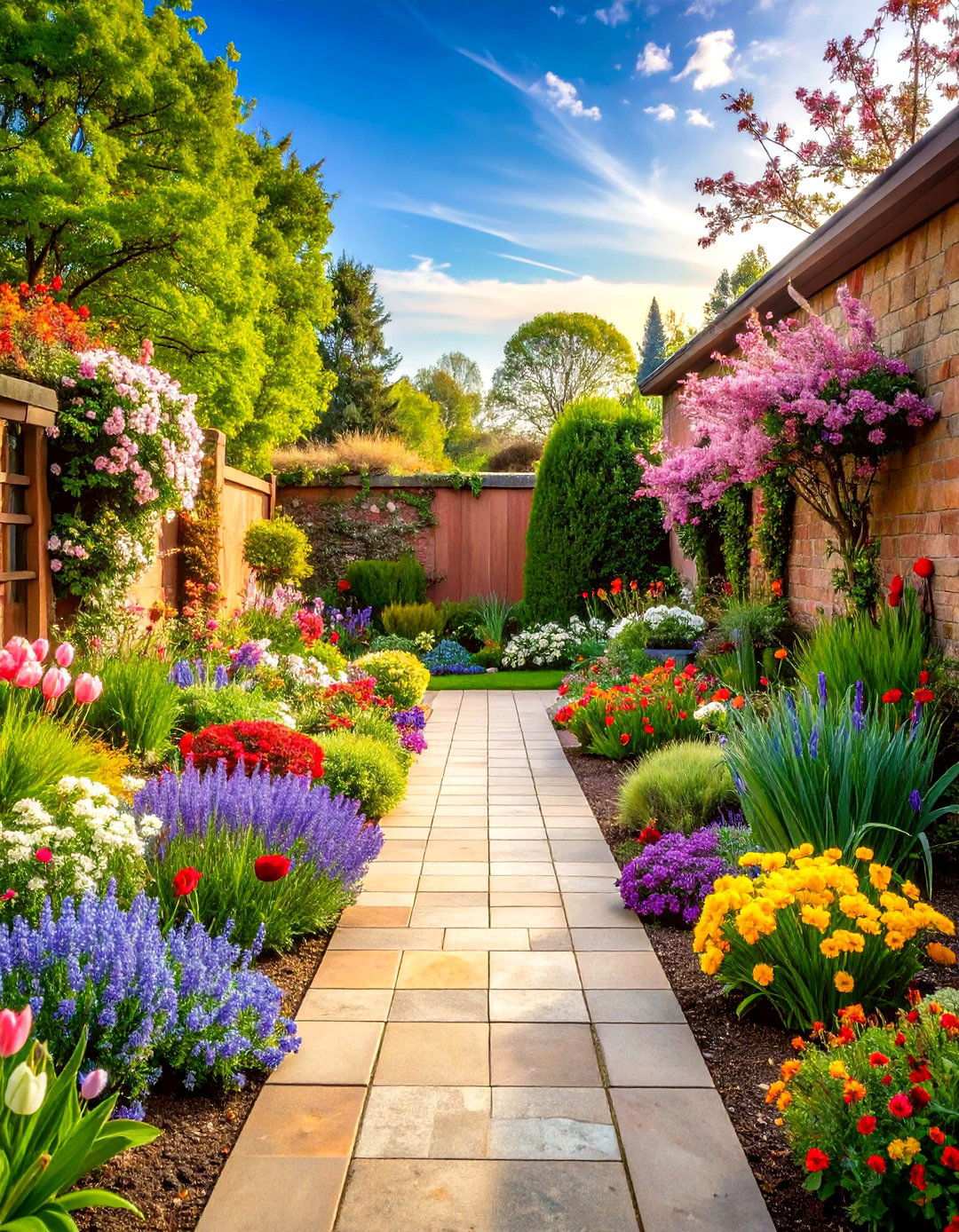 Four Season Interest Garden - 24 Small Walled Garden Ideas