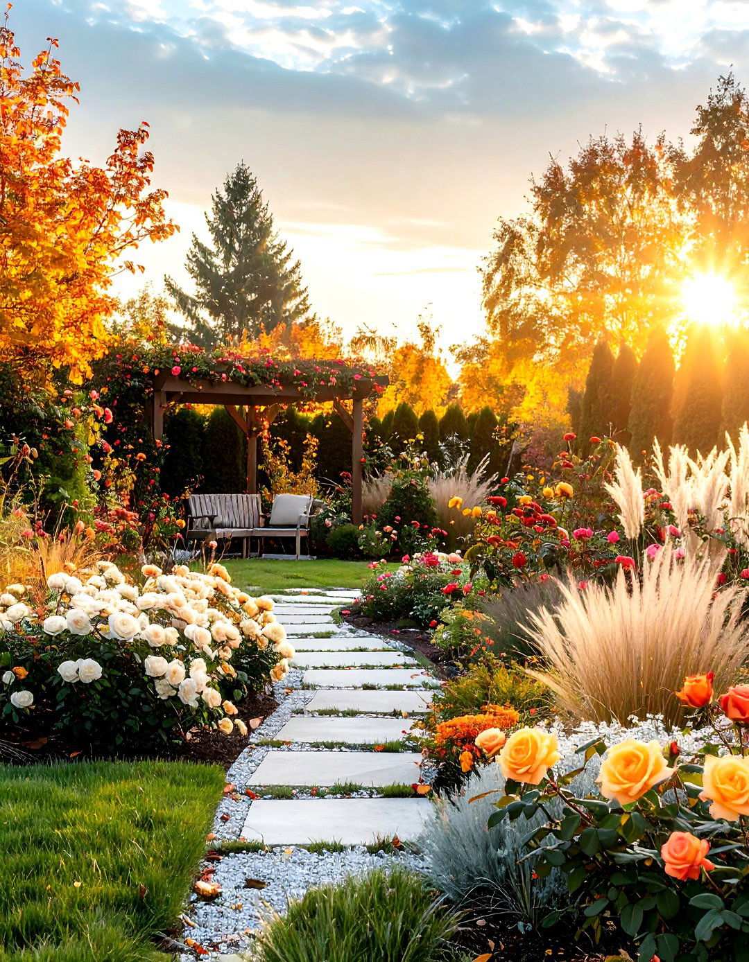 Four Season Rose Garden Structure - 24 Rose Garden Ideas