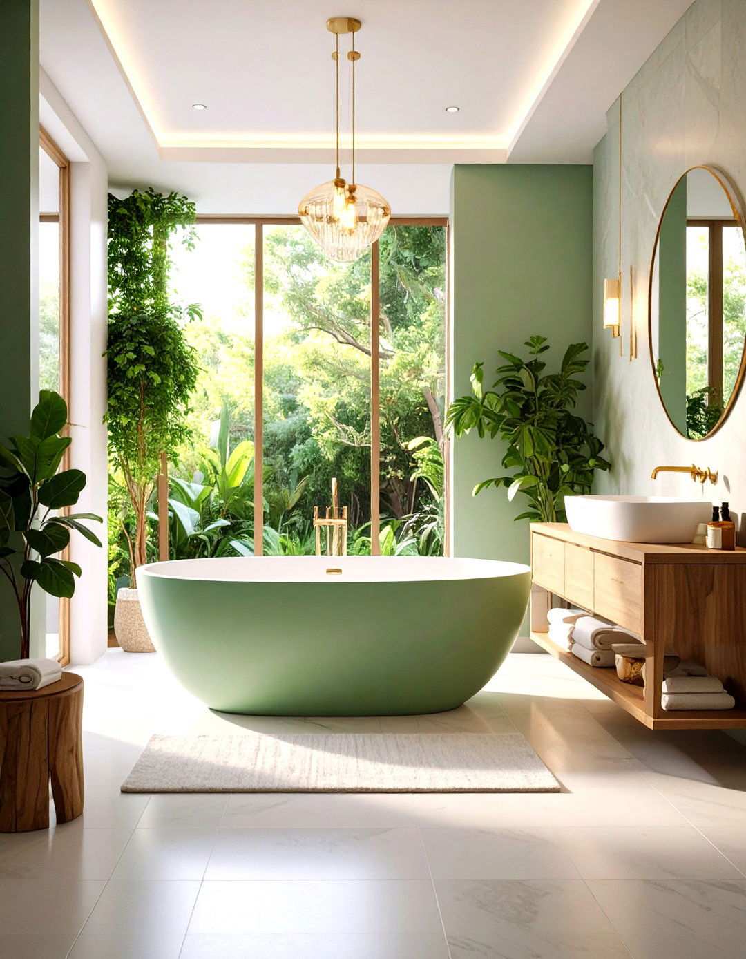 Freestanding Tub Focal Point - 24 Large Bathroom Ideas