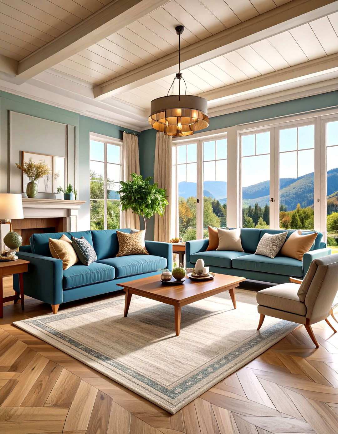 French Bleed Edge Styling - 24 Wood Floor Design Ideas