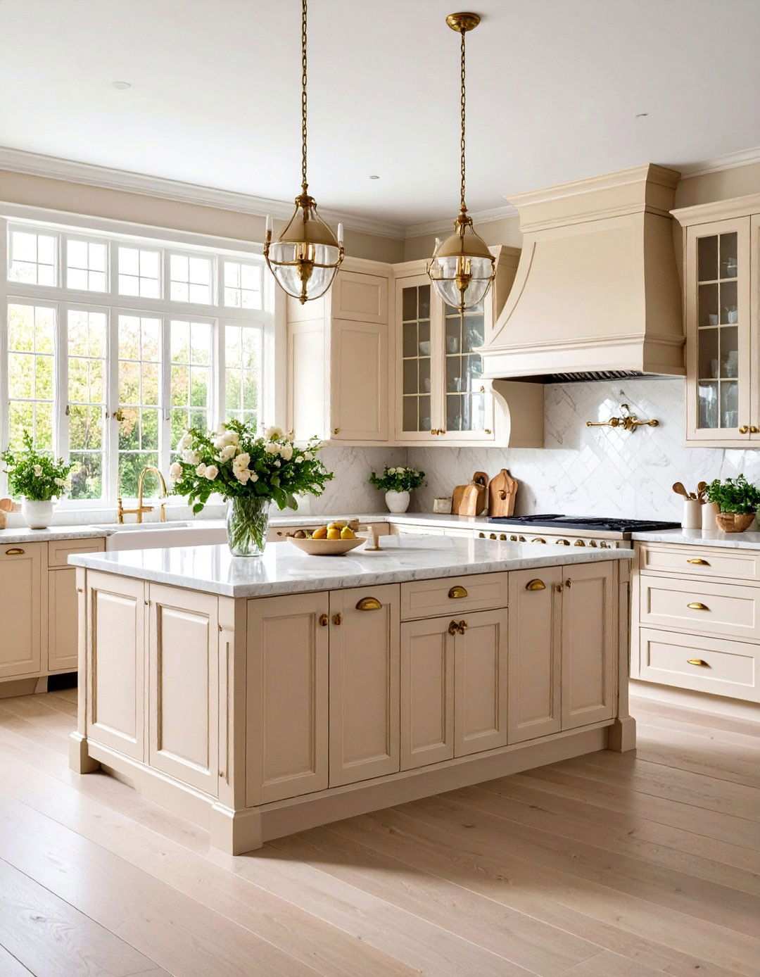 French Country Beige Style - 24 Kitchens With Beige Kitchen Cabinets
