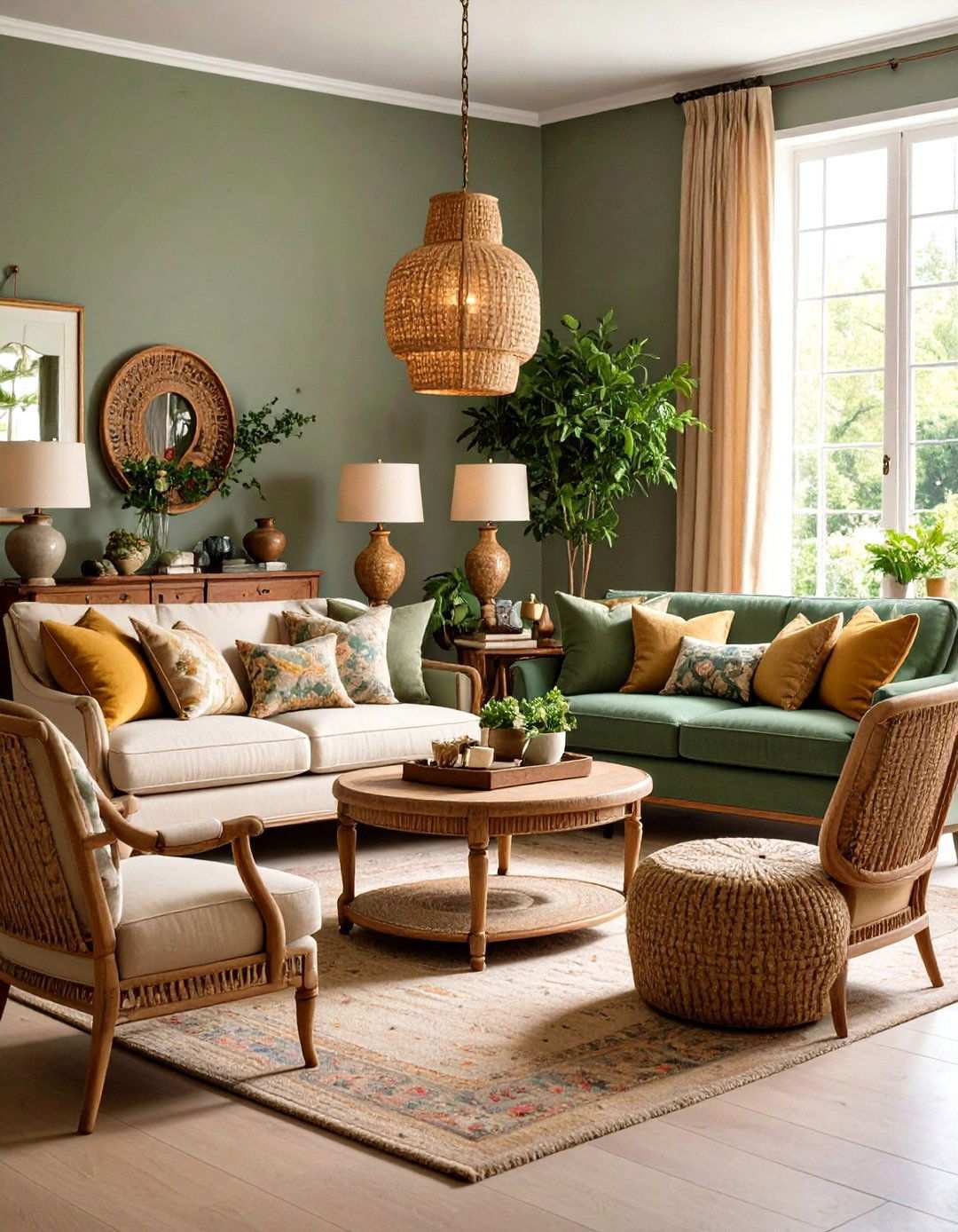 French Country Symmetrical Living Room - 24 Symmetrical Living Room Ideas