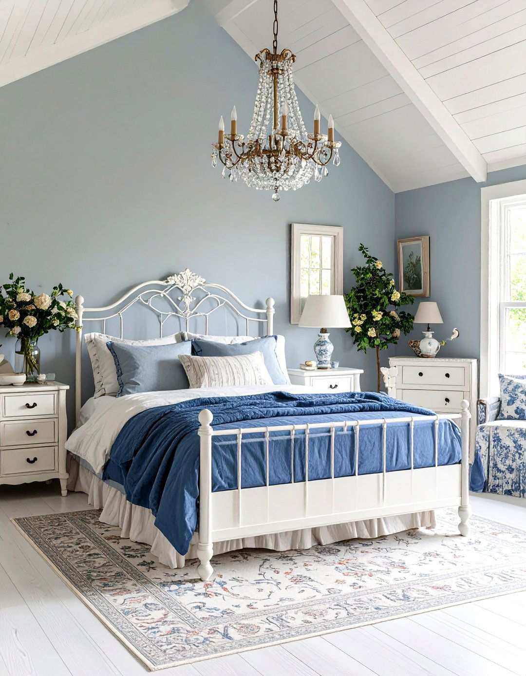 French Provincial Elegance - 24 Low Sloped Ceiling Bedroom Ideas