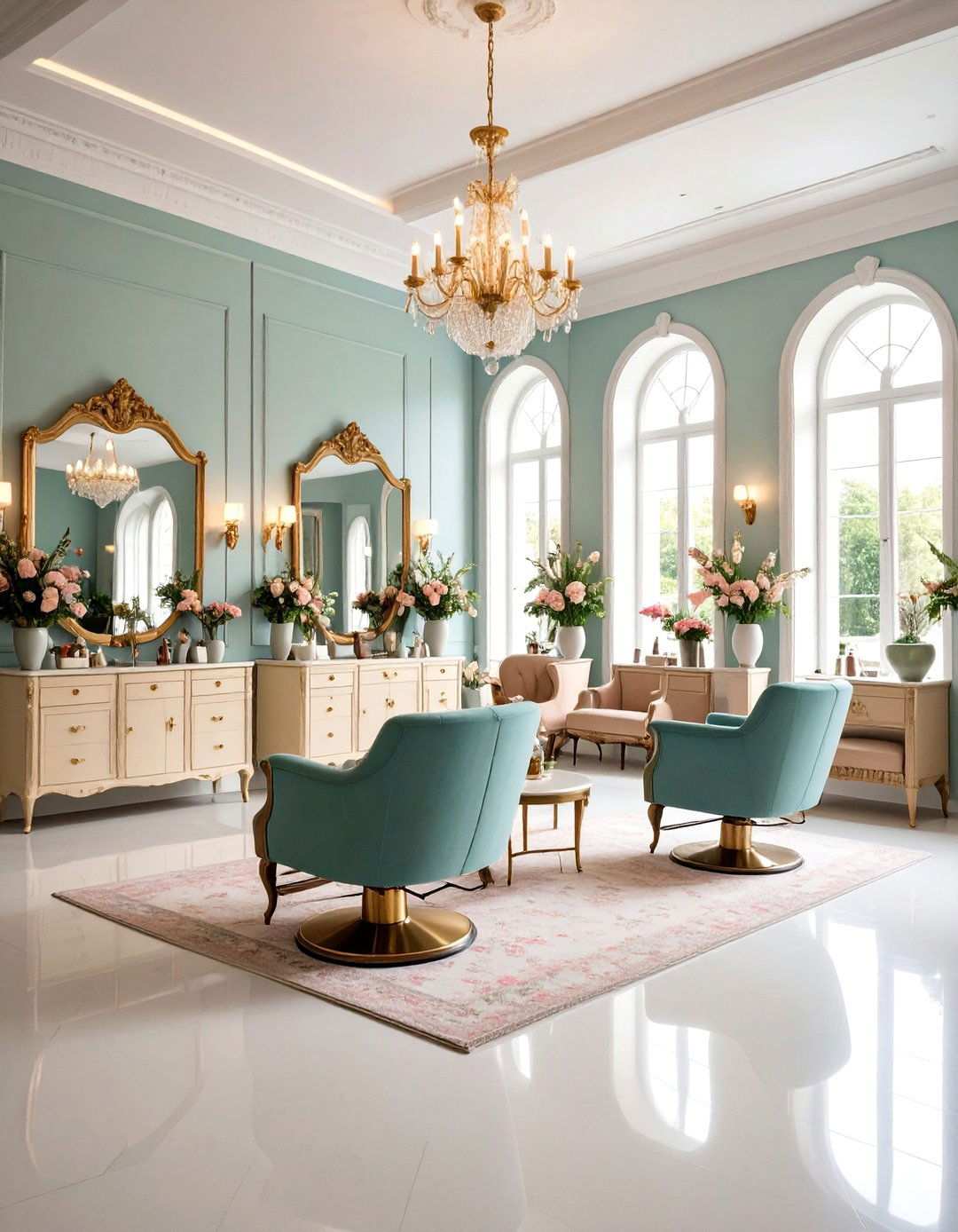 French Provincial Timeless Elegance - 24 Salon Interior Design Ideas