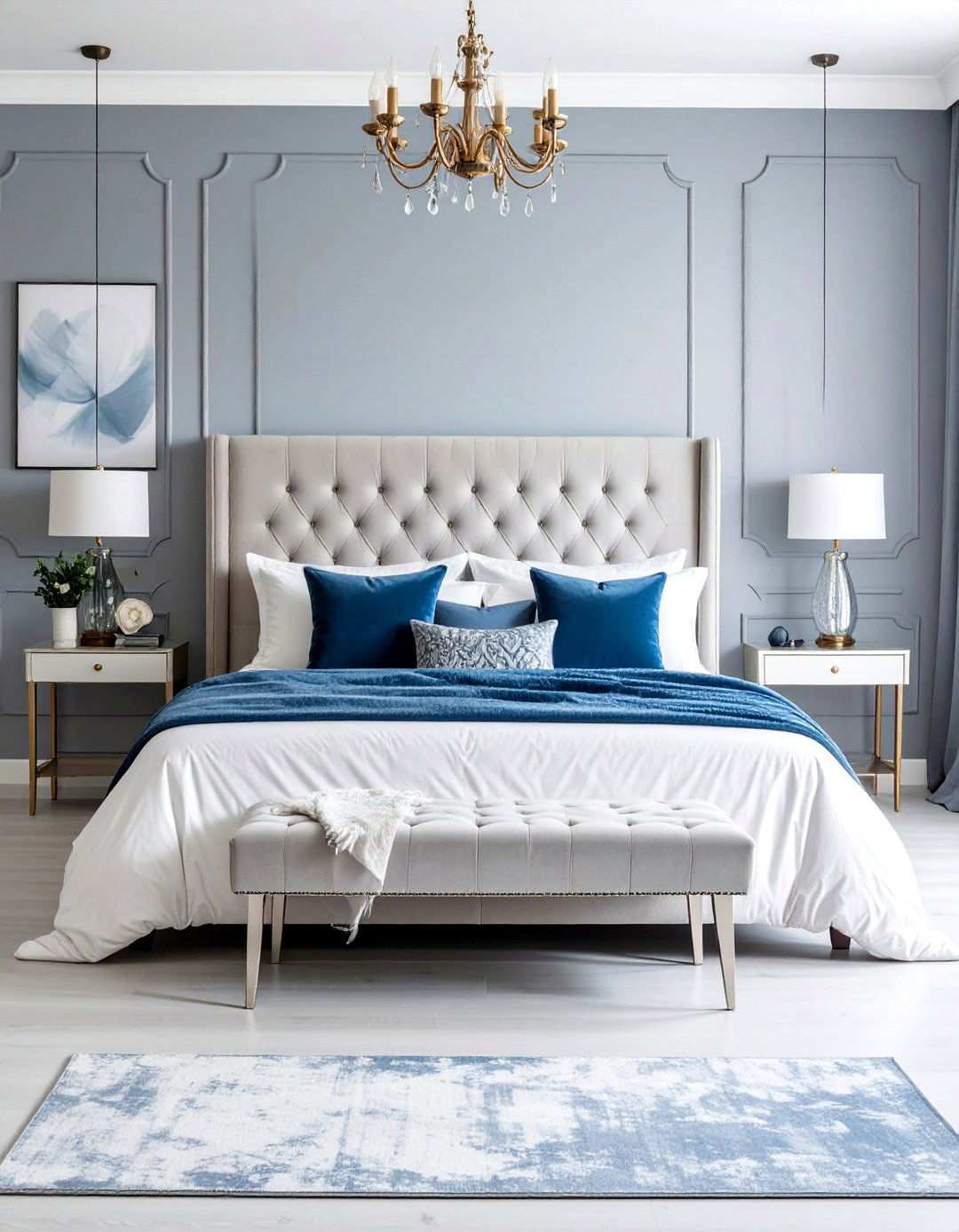French Silver Bedroom Retreat - 24 Light Gray Paint Colors for Your House