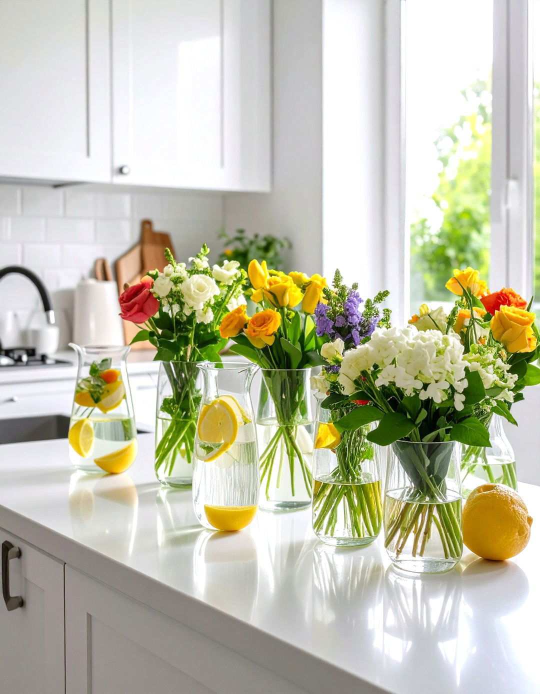 Fresh Floral Arrangement Stations - 24 Spring Decor Ideas
