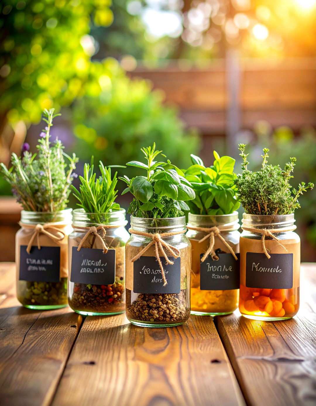 Fresh Herb Garden Centerpieces - 24 Mason Jar Centerpiece Ideas
