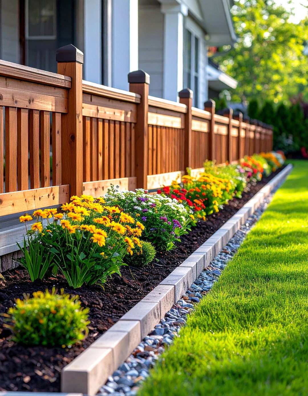 Front Yard Decorative Accent Fencing - 24 Split Rail Fence Ideas