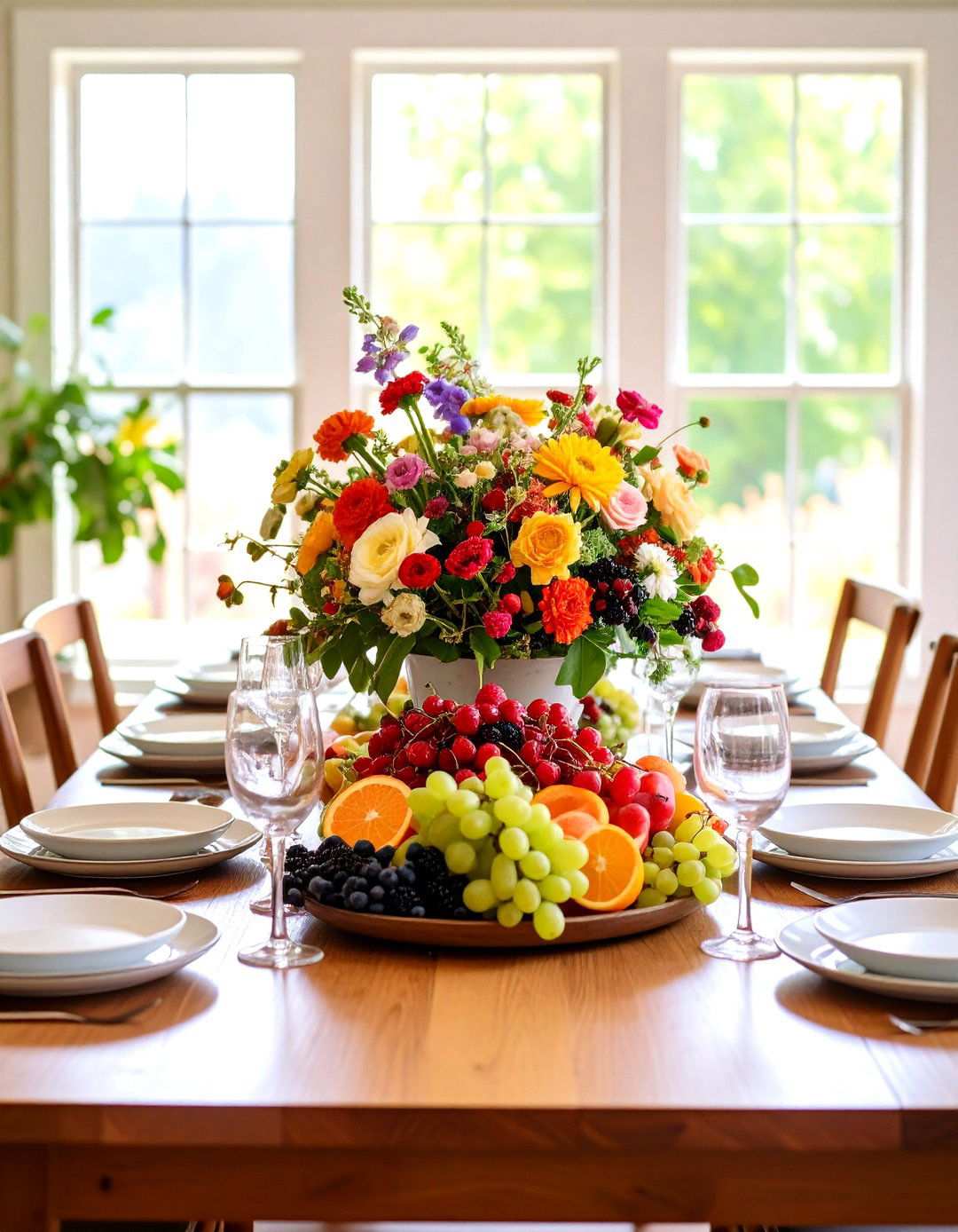 Fruit and Flower Combinations - 24 Rehearsal Dinner Centerpiece Ideas