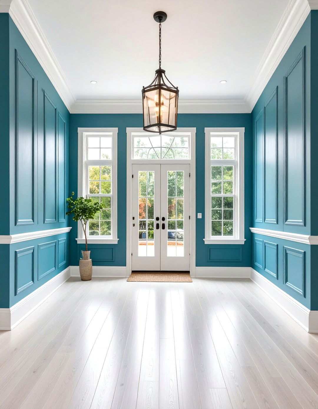 Full Height Wainscoting Drama - 24 Wainscoting Entryway Ideas
