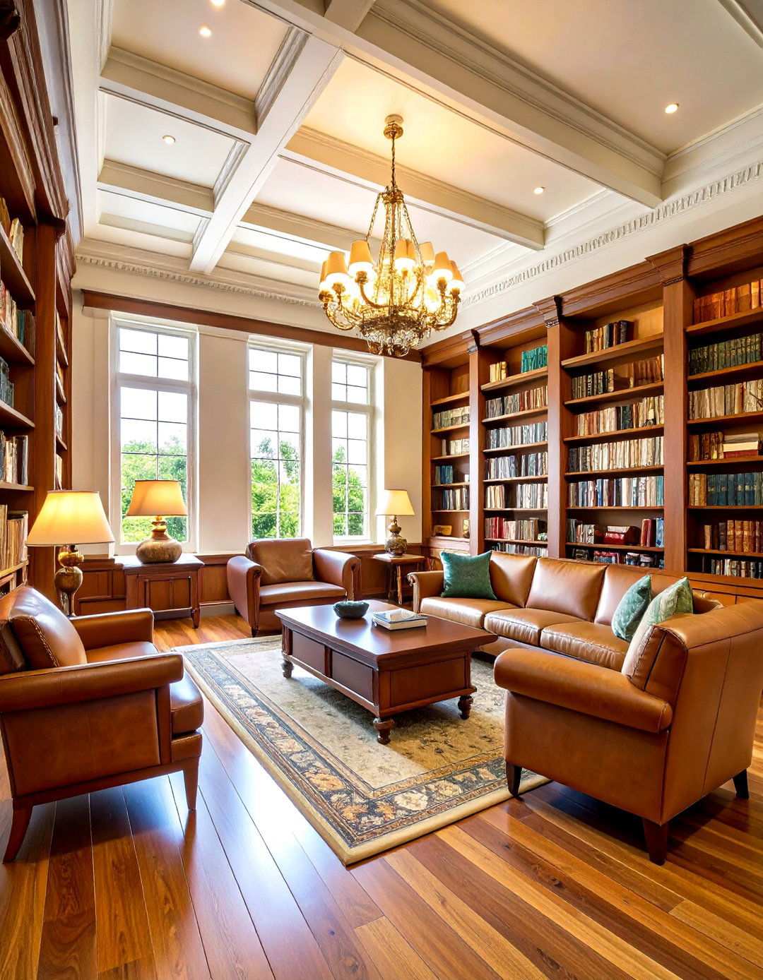 Full Height Wainscoting in Cozy Home Libraries - 24 Wainscoting Ideas
