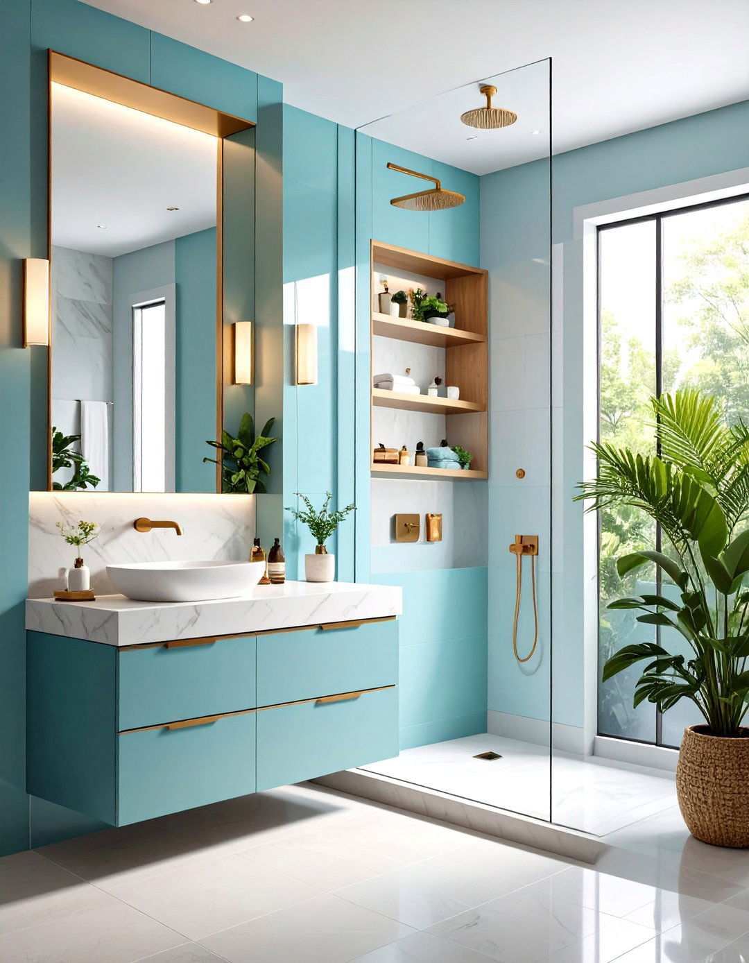 Full Width Wall Niche - 24 Shower Niche Ideas
